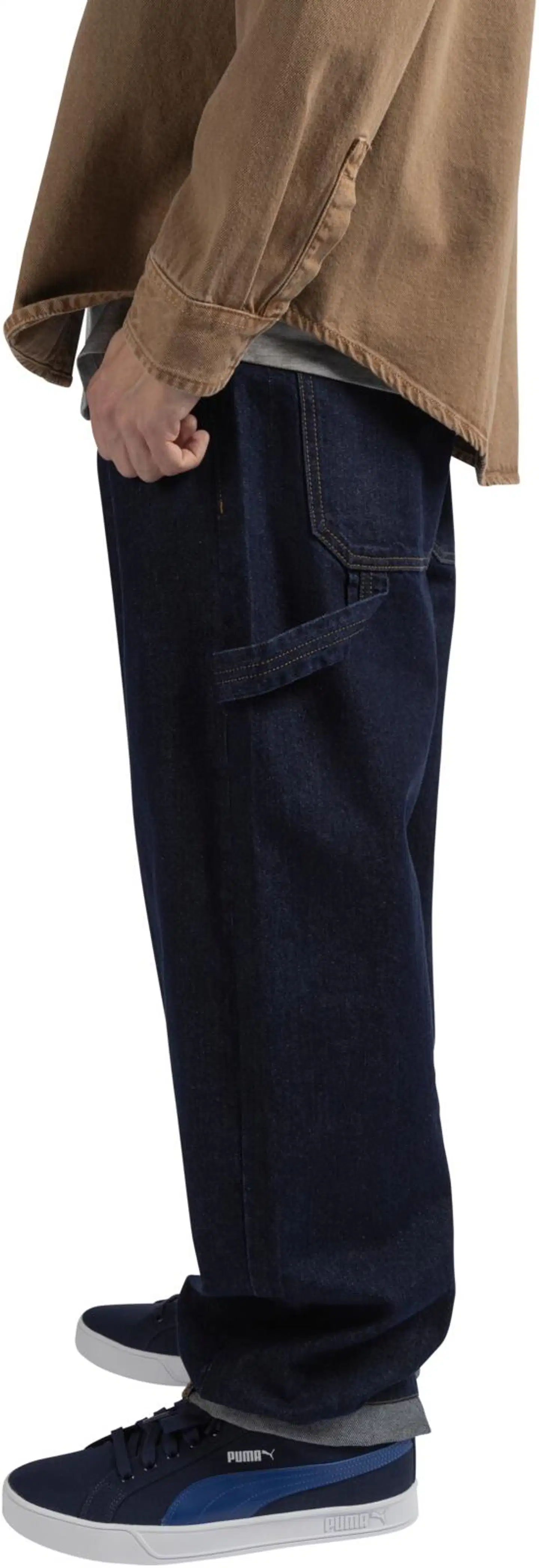 WKLY. miesten carpenter-farkut loose fit 202W312676 - Dk. blue denim - 7