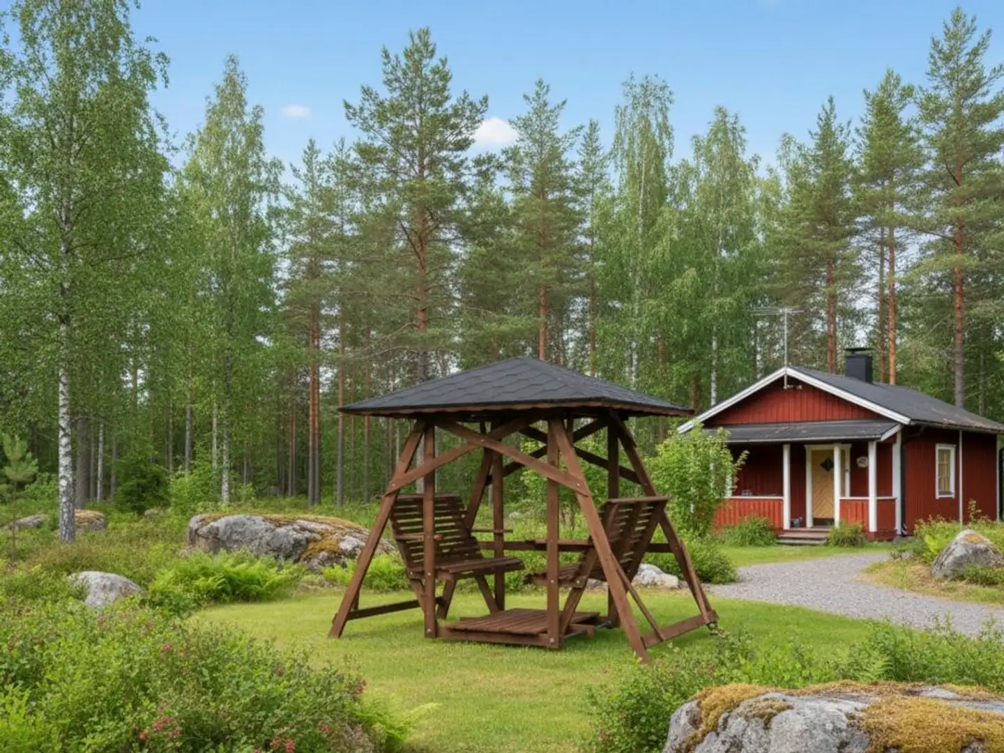 Tammiston Puu Keinu Suomi vastakkain istuttava kestopuu ruskea mänty - 2