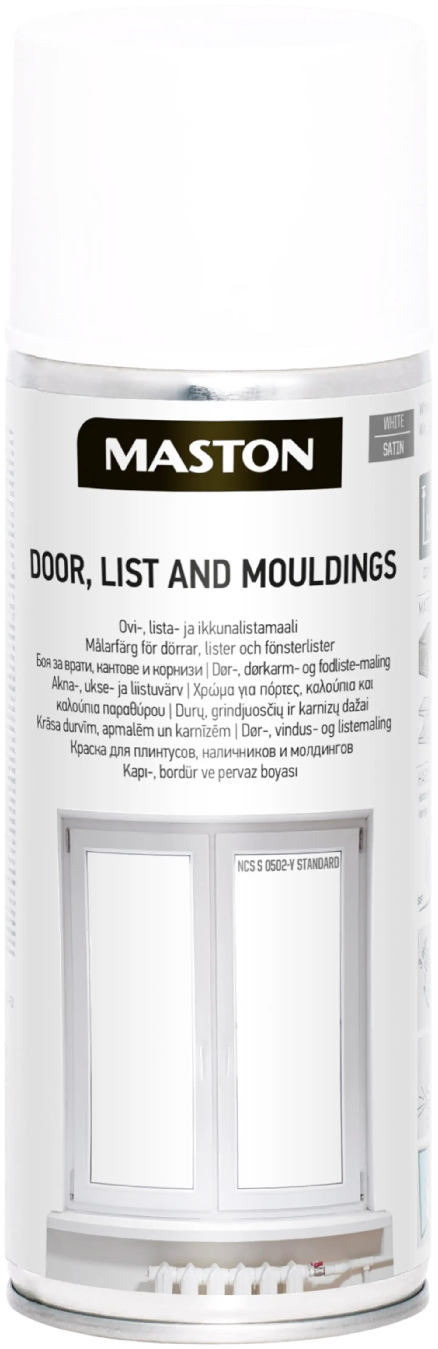 Maston ovi-, lista- ja ikkunalistamaali spray 400 ml valkoinen