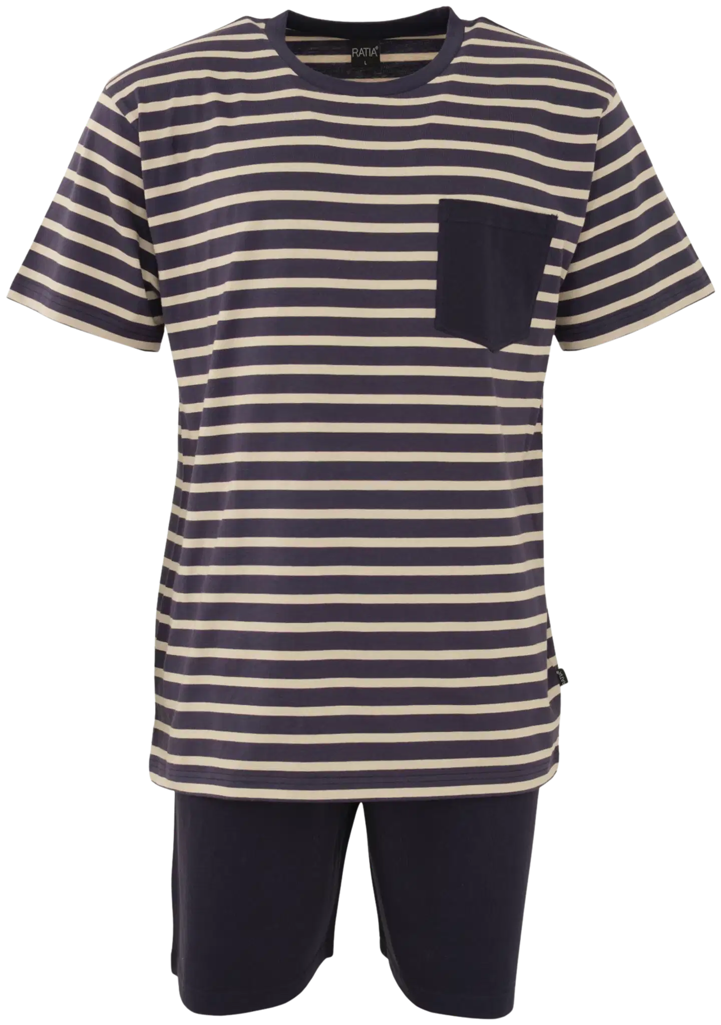 RATIA miesten shortsipyjama - t.sininen/harmaa - 1
