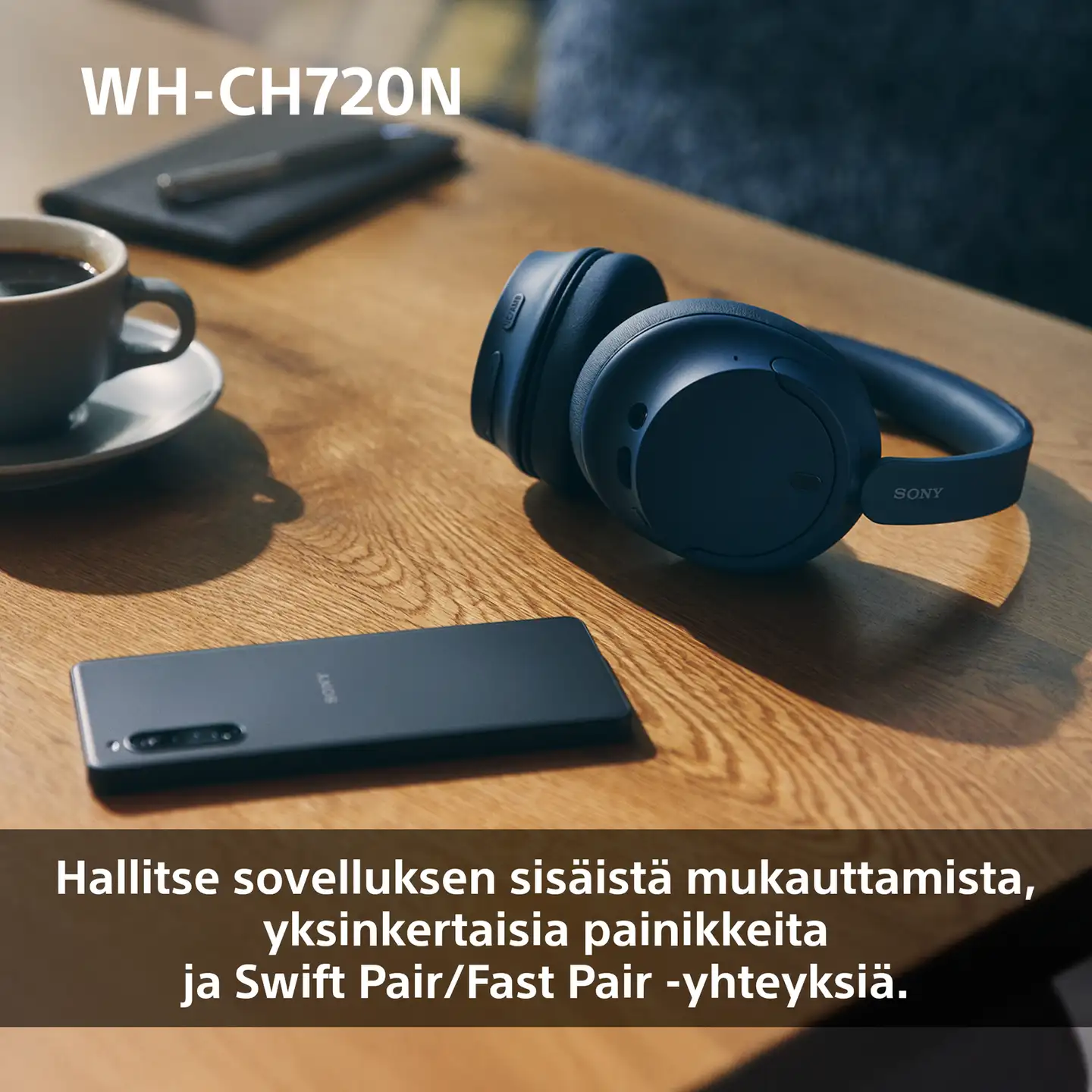 Sony langattomat vastamelusankakuulokkeet WH-CH720NB musta - 17