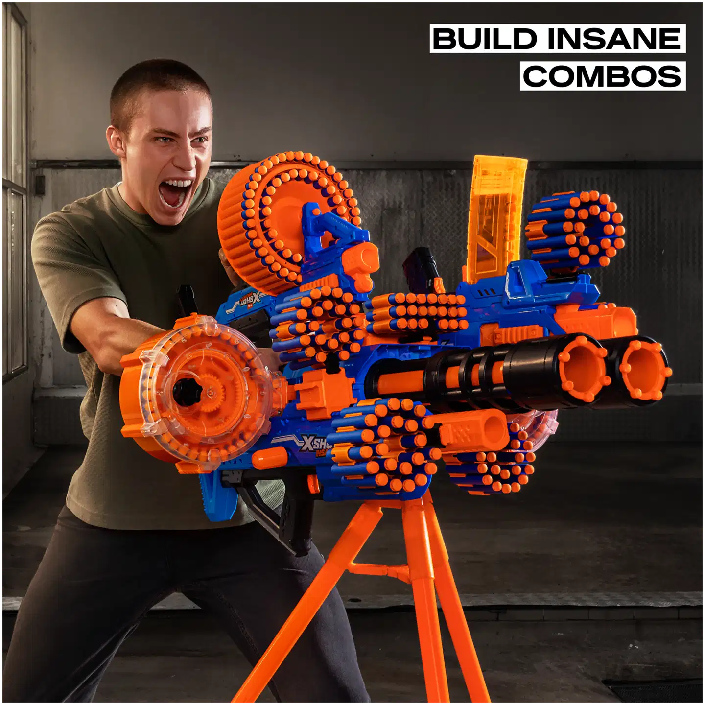 X-Shot vaahtonuoliblasteri Insanity Motorized Dartstorm - 4