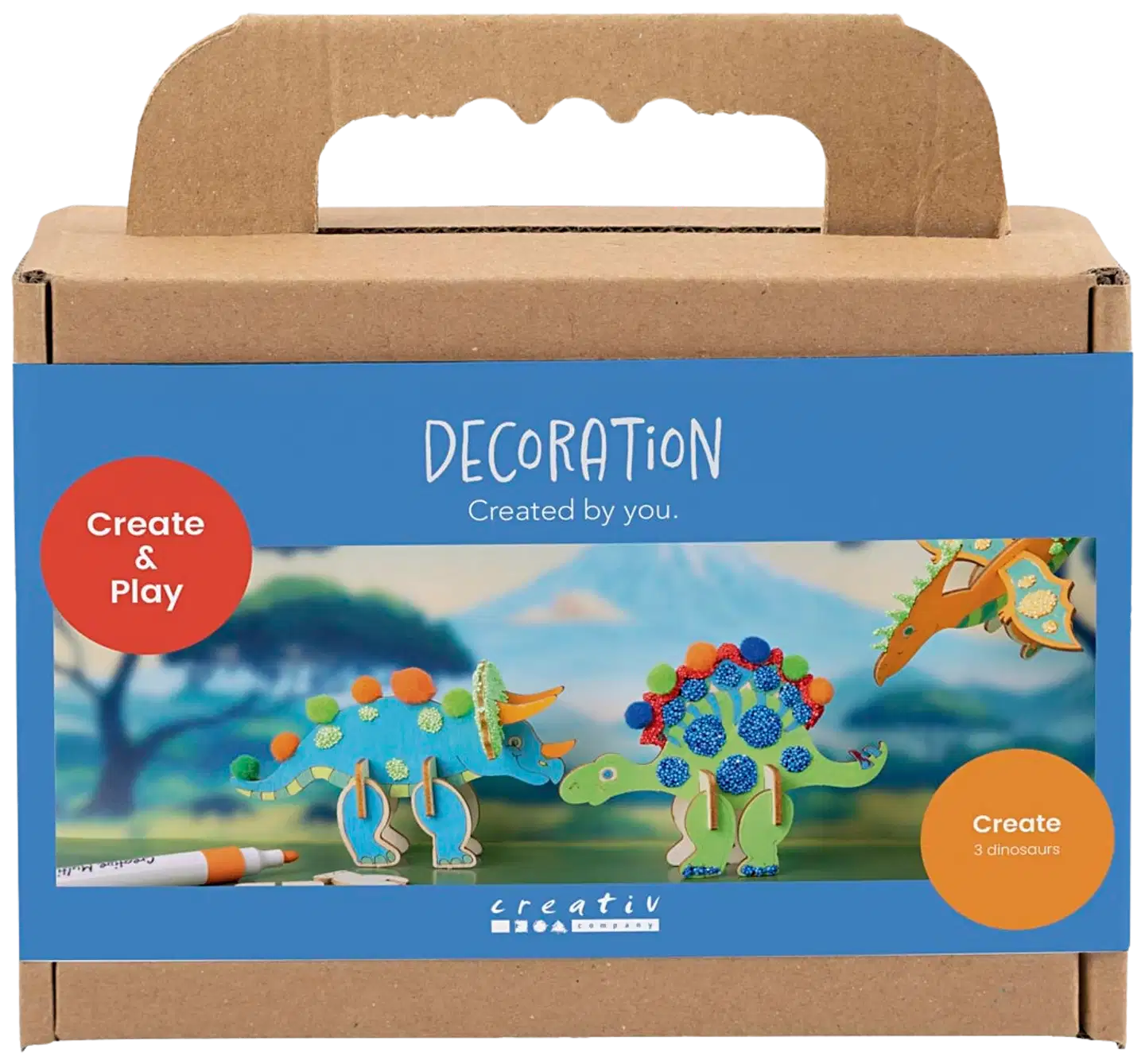 Creativ Company askartelusetti koristelu dinosaurus - 1