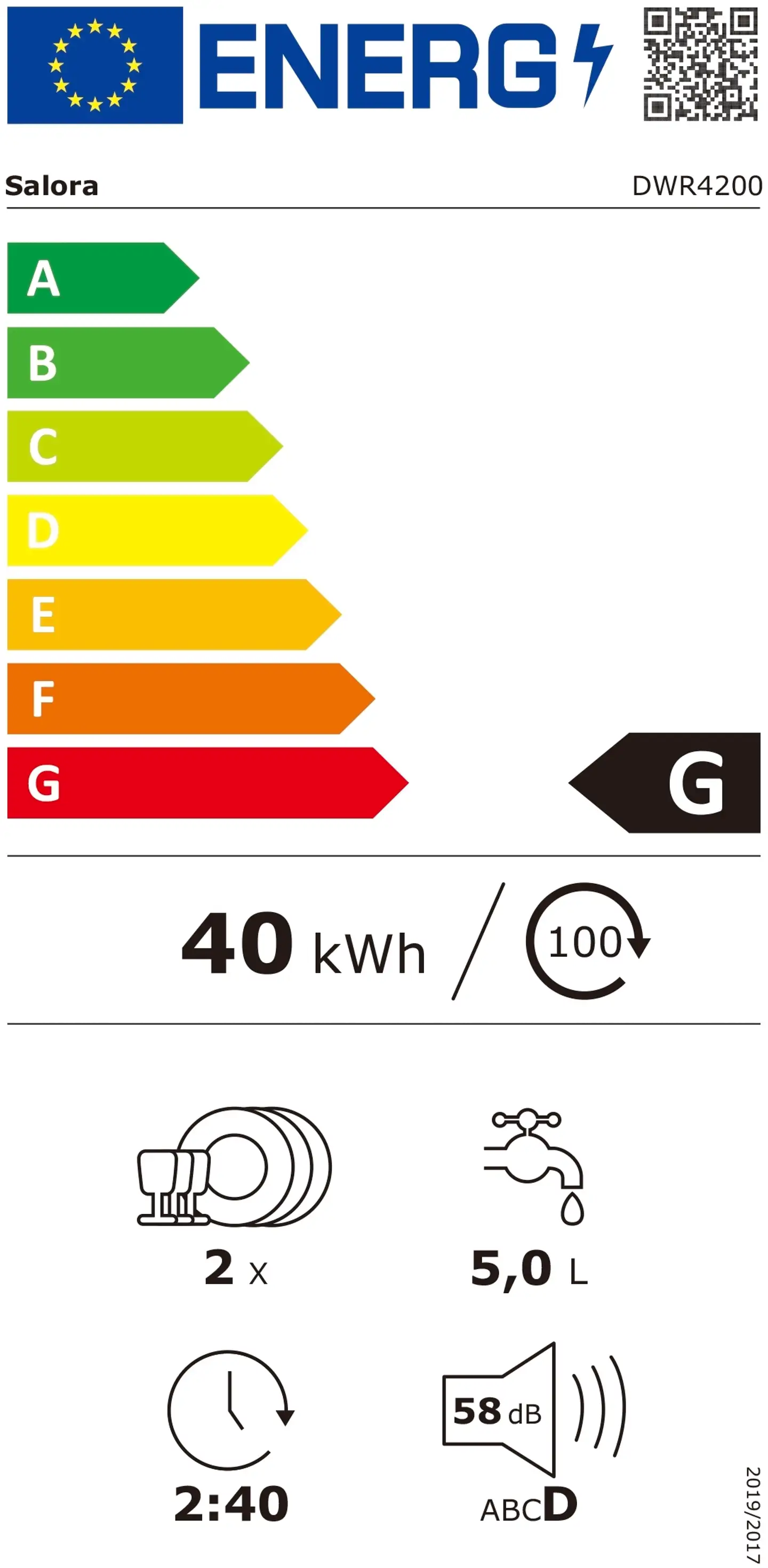 Salora pöytäastianpesukone DWR4200 - 3