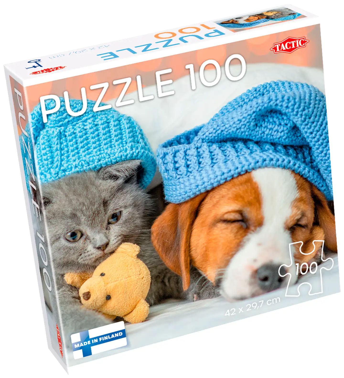 Tactic palapeli Cute Kitten and Sleepy Dog 100 palaa - 1