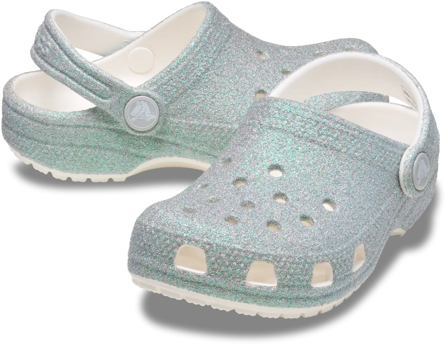 Crocs lasten pistokas Classic Iridescent Glitter - WHITE - 1