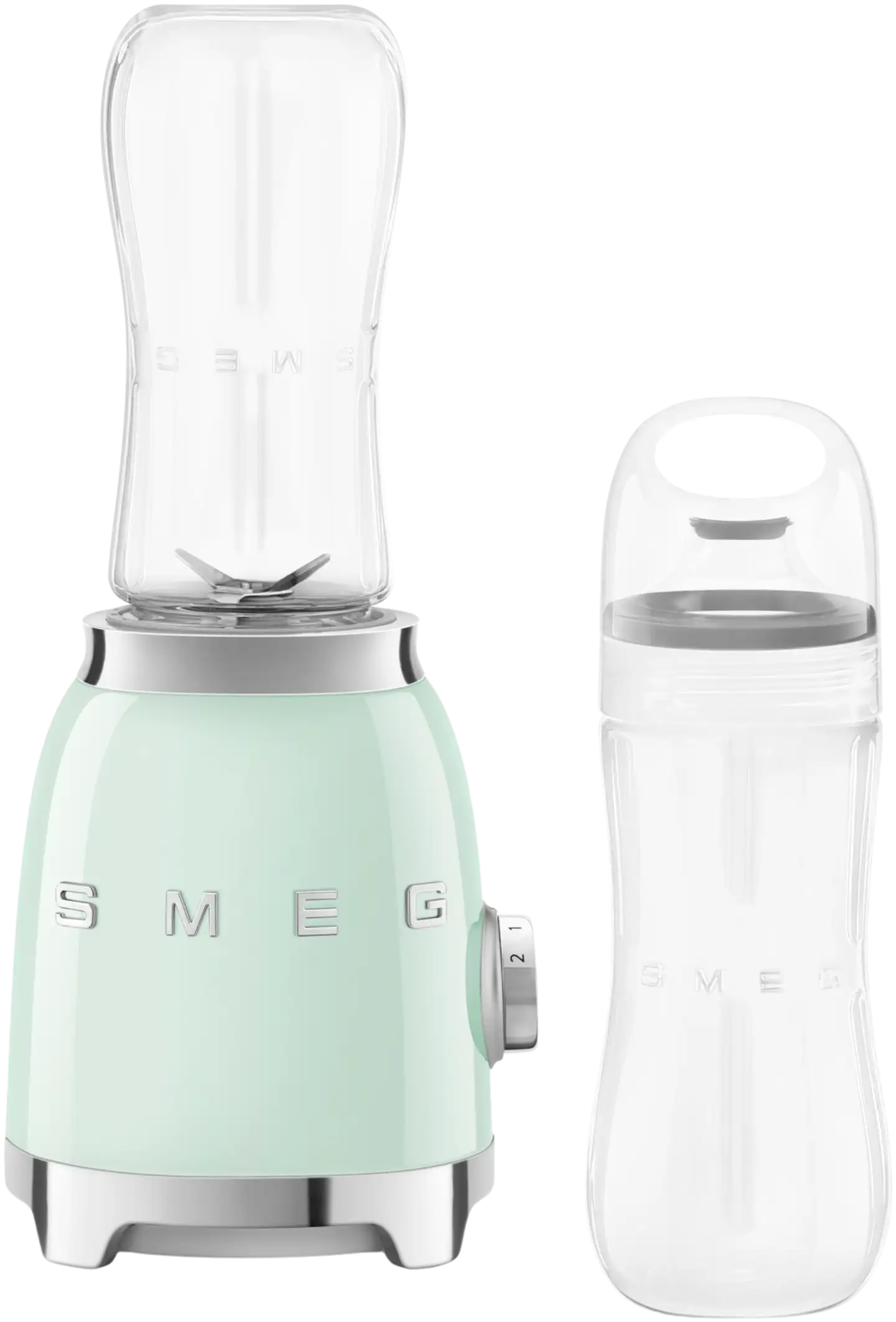 Smeg PBF01PGEU pieni tehosekoitin kahdella 600ml pullolla, minttu - 4