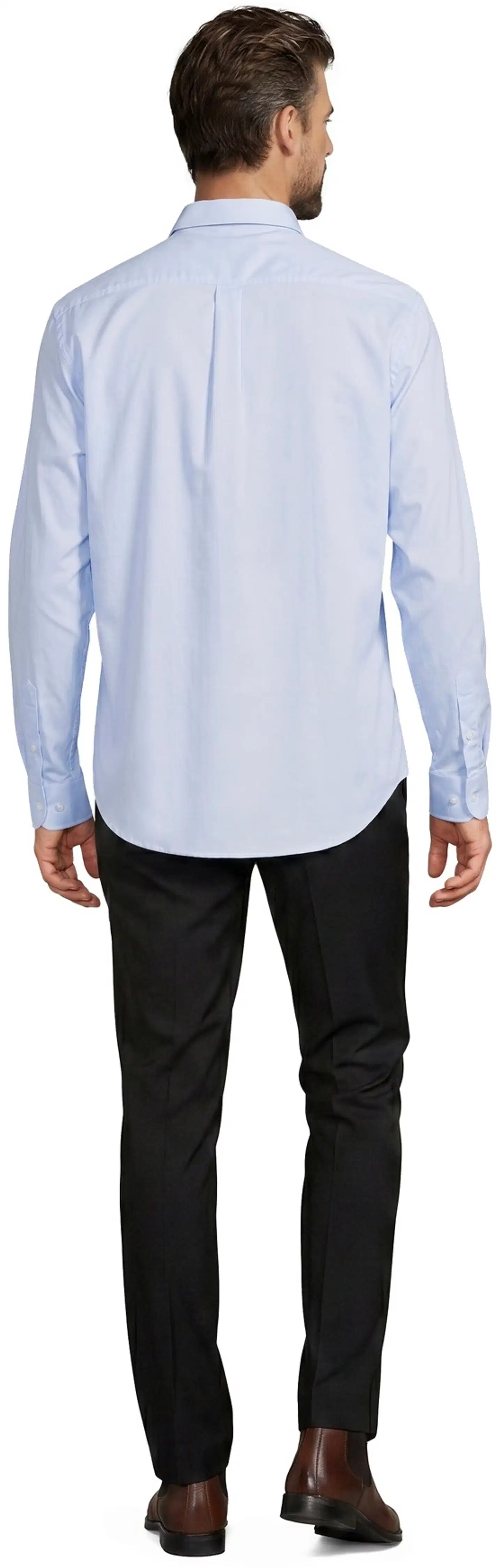 London Fog miesten kauluspaita Mini check - L.Blue - 4