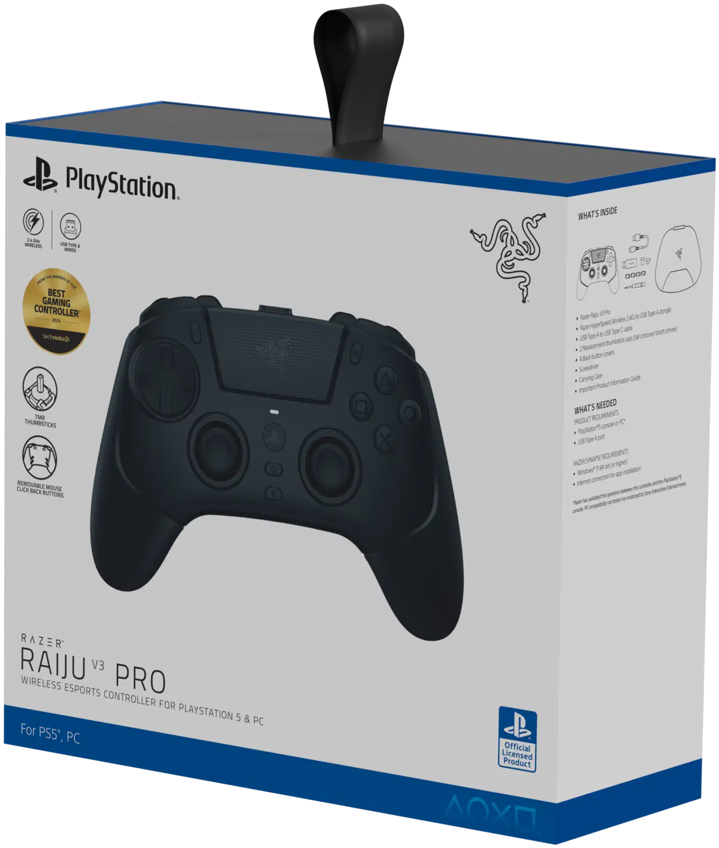 Razer Raiju V3 Pro PS5 langaton ohjain musta - 10