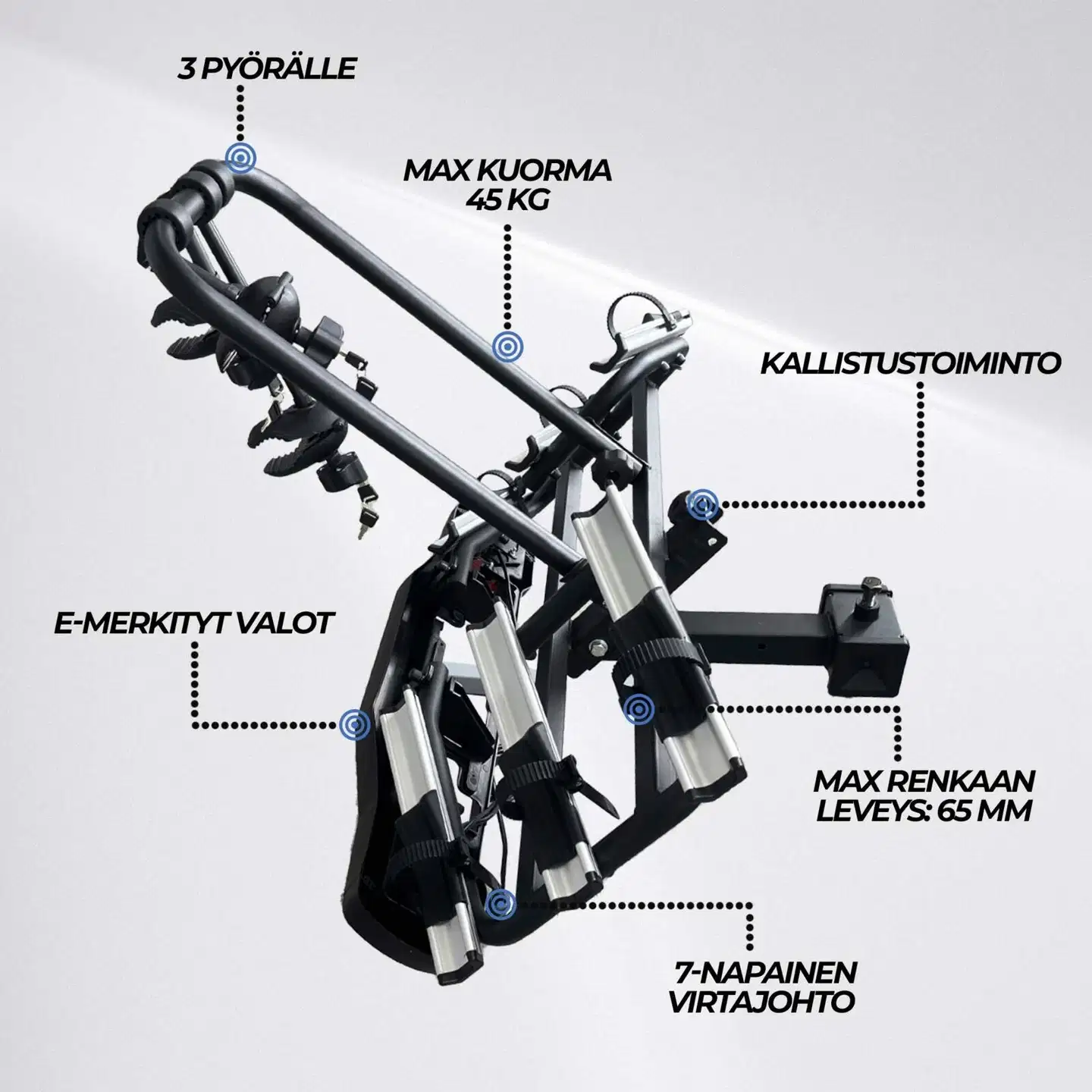 Trekker pyöräteline autoon 3-pyörälle r300 - 2