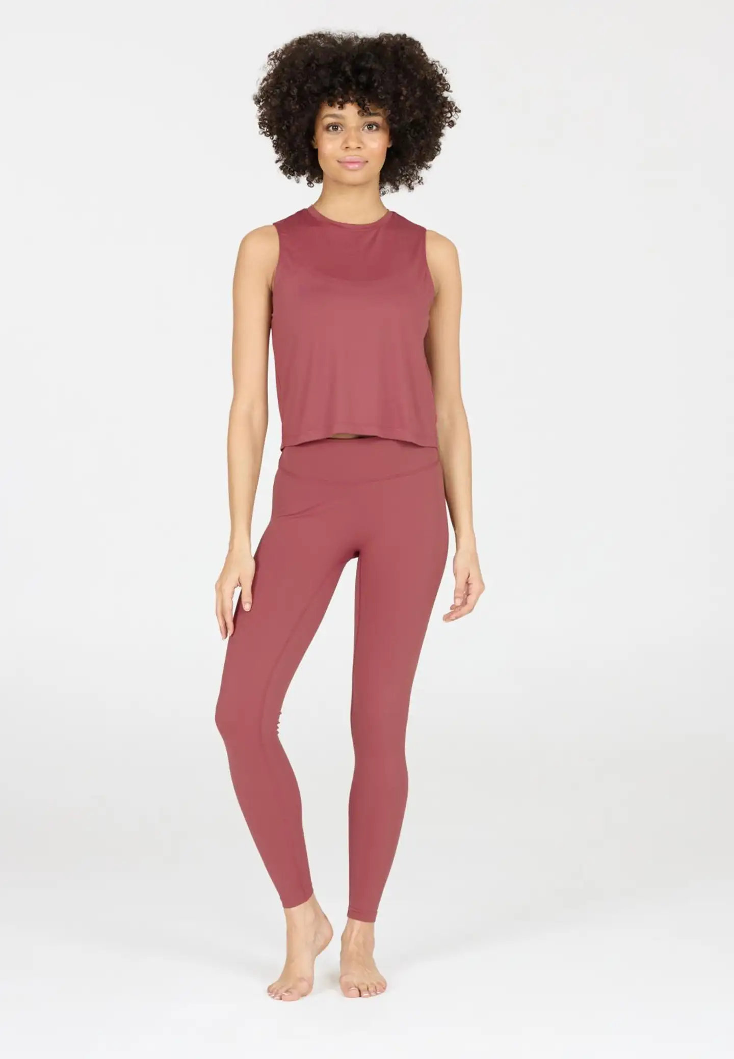 Athlecia naisten Pacy lyhythihainen treenipaita - 4378 Roan Rouge - 6