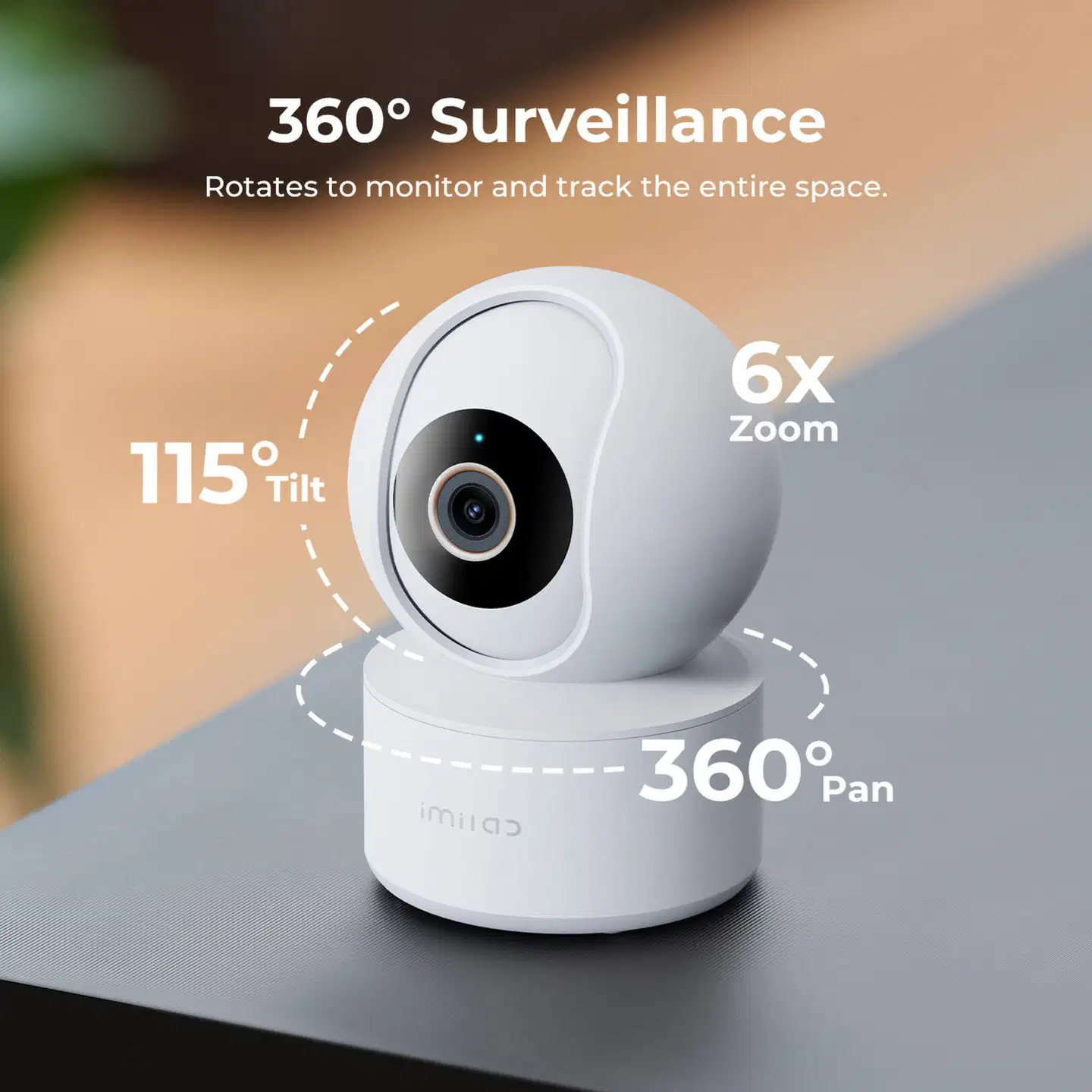 Imilab C22 3K WiFi -valvontakamera sisäkäyttöön CMSXJ60A - 12
