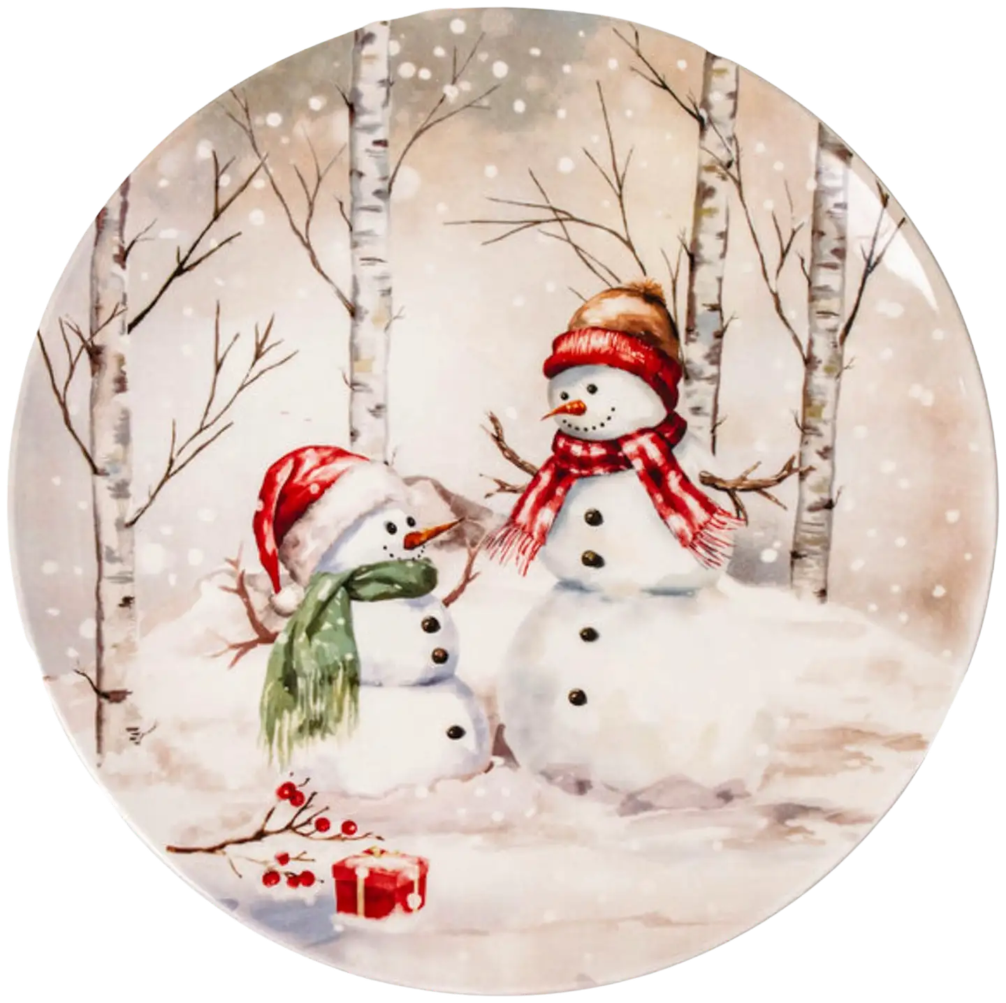 AmandaB ruokalautanen lumiukko ø27cm