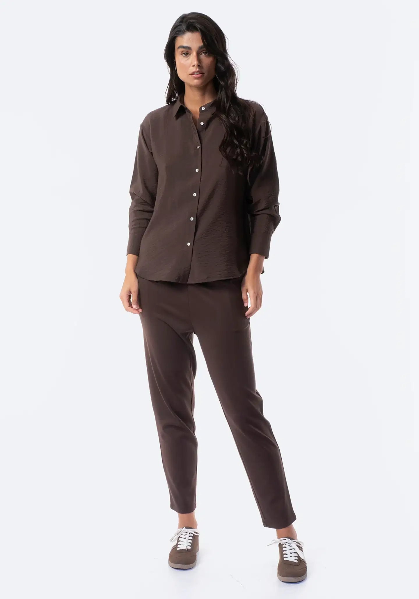 TEX naisten joggerit I286160 - BROWN - 4