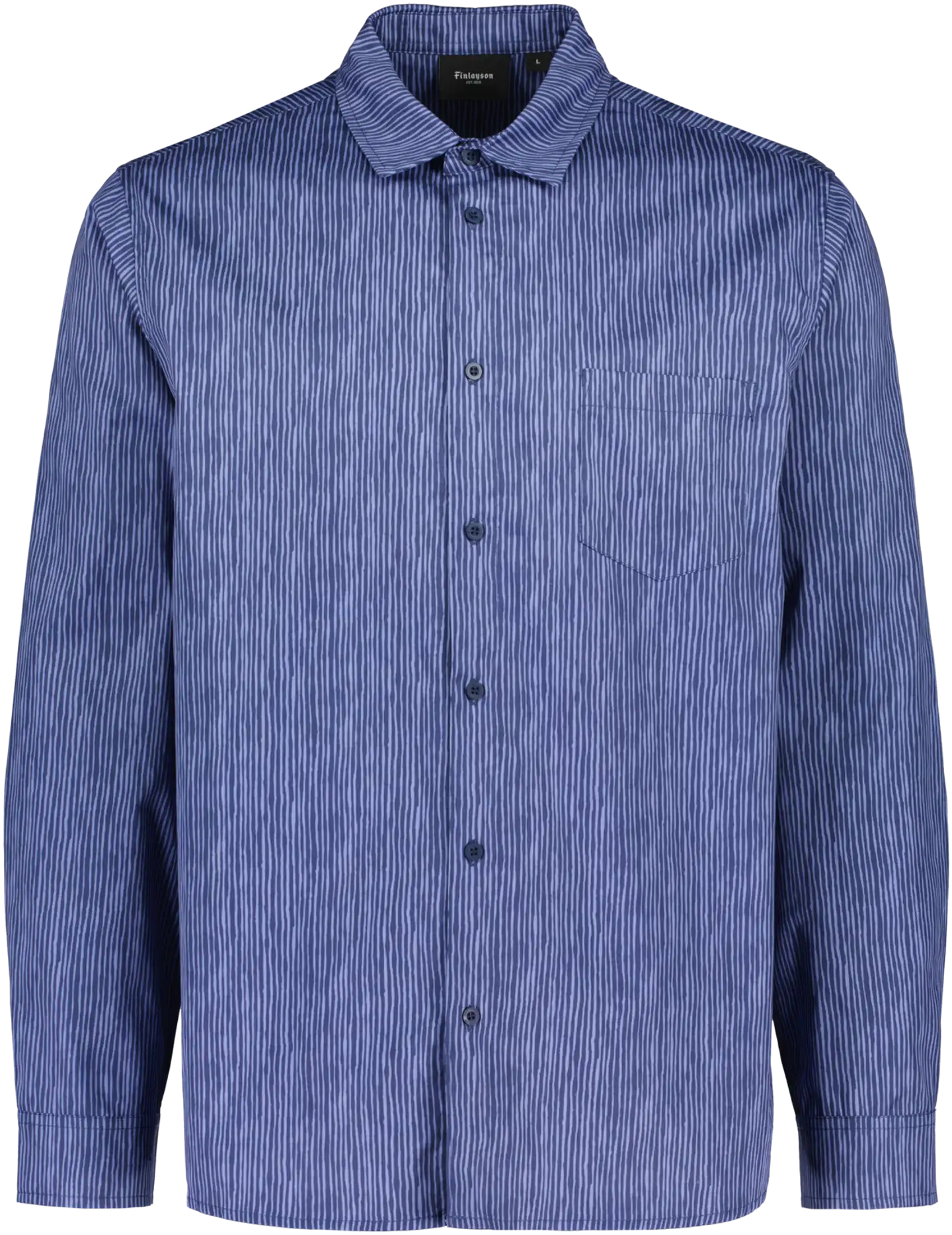 Finlayson miesten kauluspaita Tiuhta - Blue-white stripe - 1