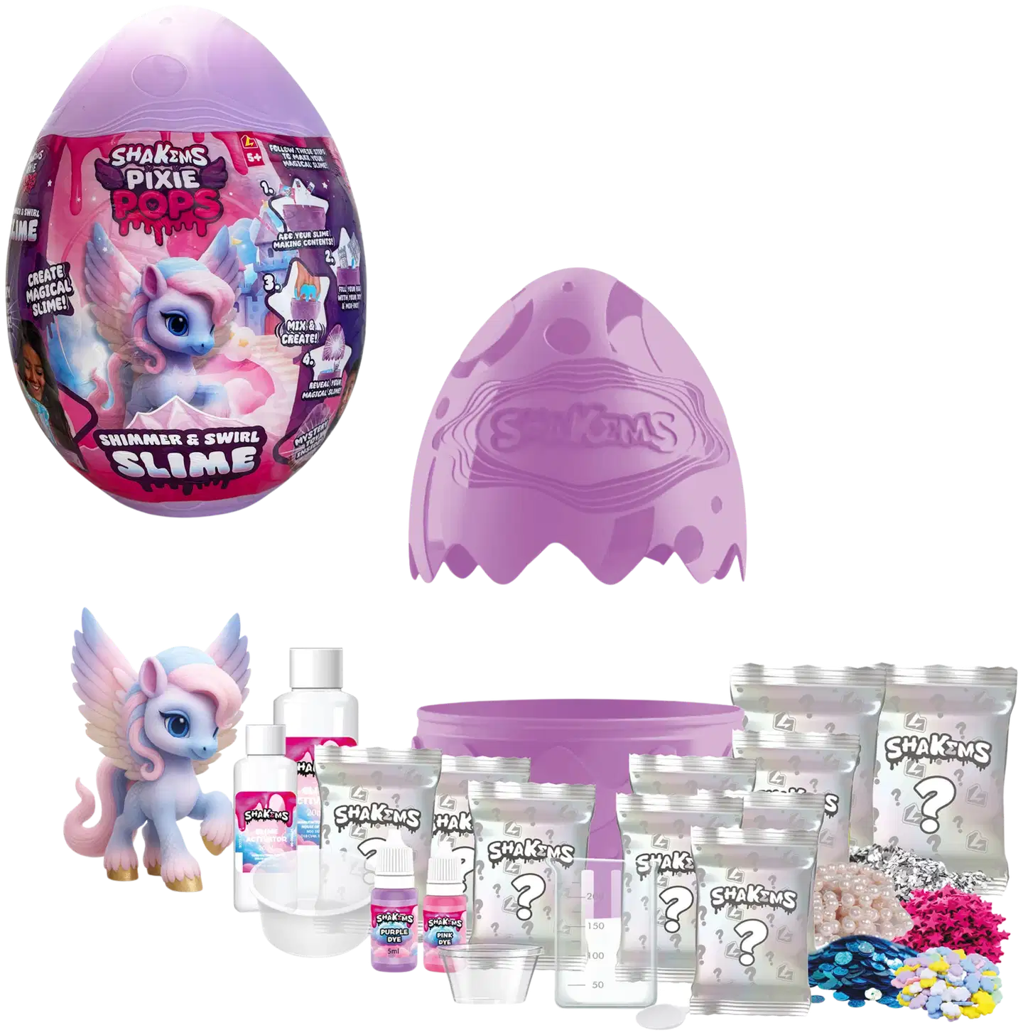 Shakems Pixie Pops yllätysmuna ja lima 30 cm - 1