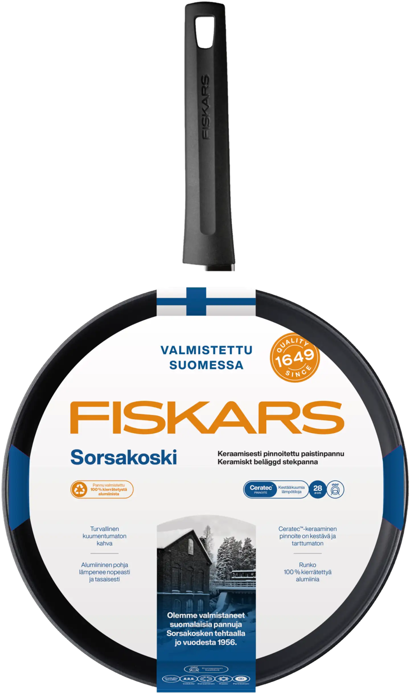 Fiskars Sorsakoski paistinpannu 28 cm, keraaminen - 6