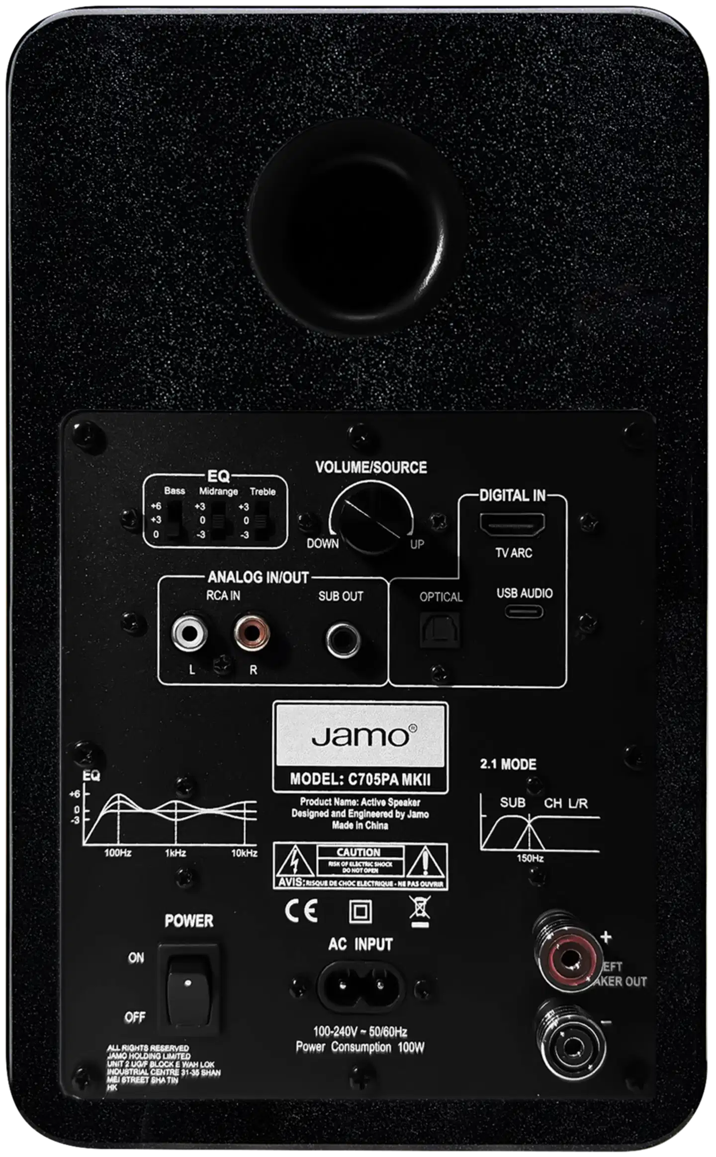 Jamo aktiivikaiutinpari C705PA MKII High Gloss Black - 3