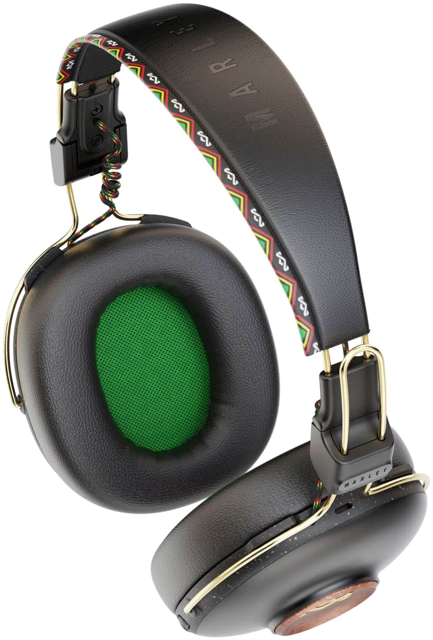 House of Marley langattomat sankakuulokkeet Positive Vibration Frequency, rasta/puu - 2