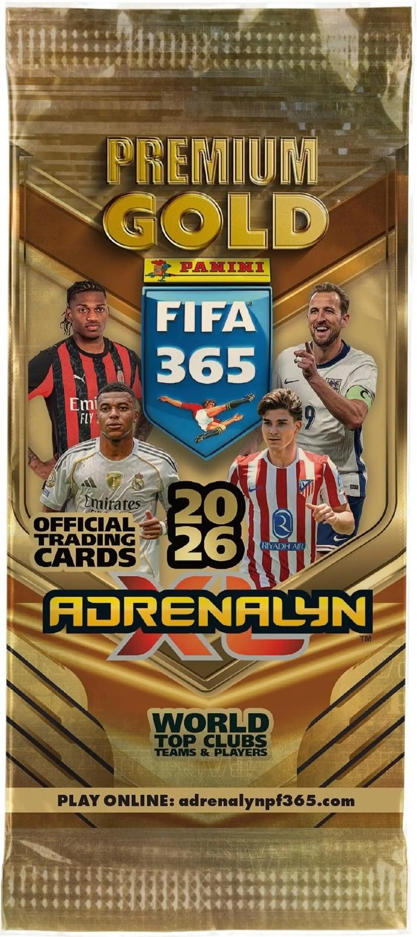 Panini FIFA 365 Adrenalyn XL Premium Gold -pakkaus 2026 Nordic Edition keräilykortit