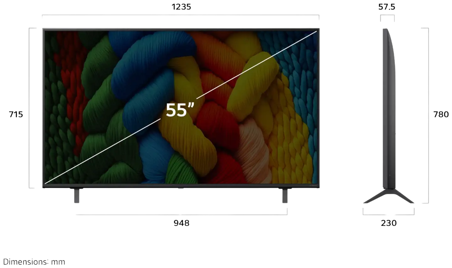 LG 55" 4K NanoCell Smart LED TV 55NANO80A6B - 4
