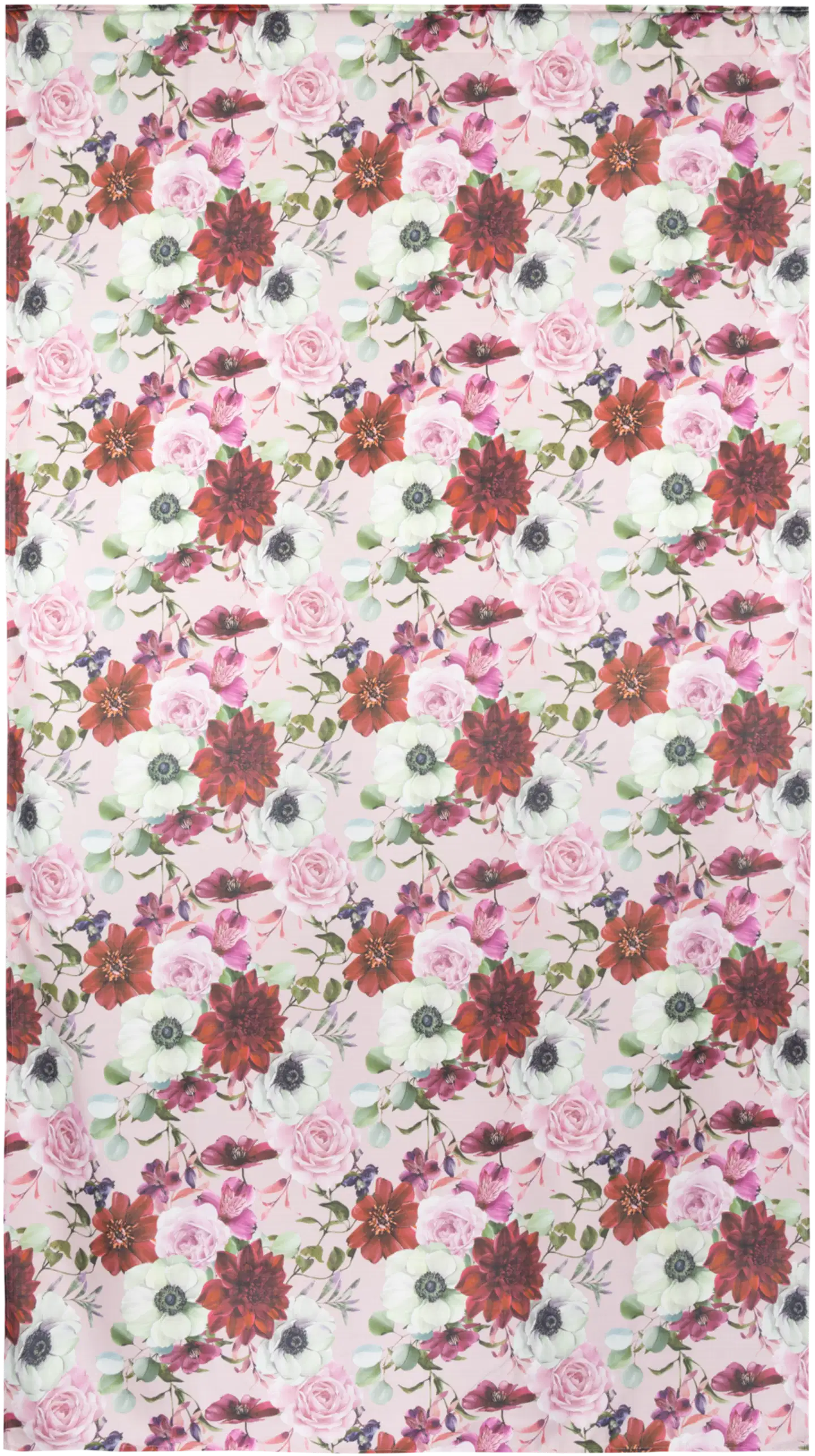 House sivuverho Anemone 140 x 250 cm v.punainen/valkoinen/punainen - 2