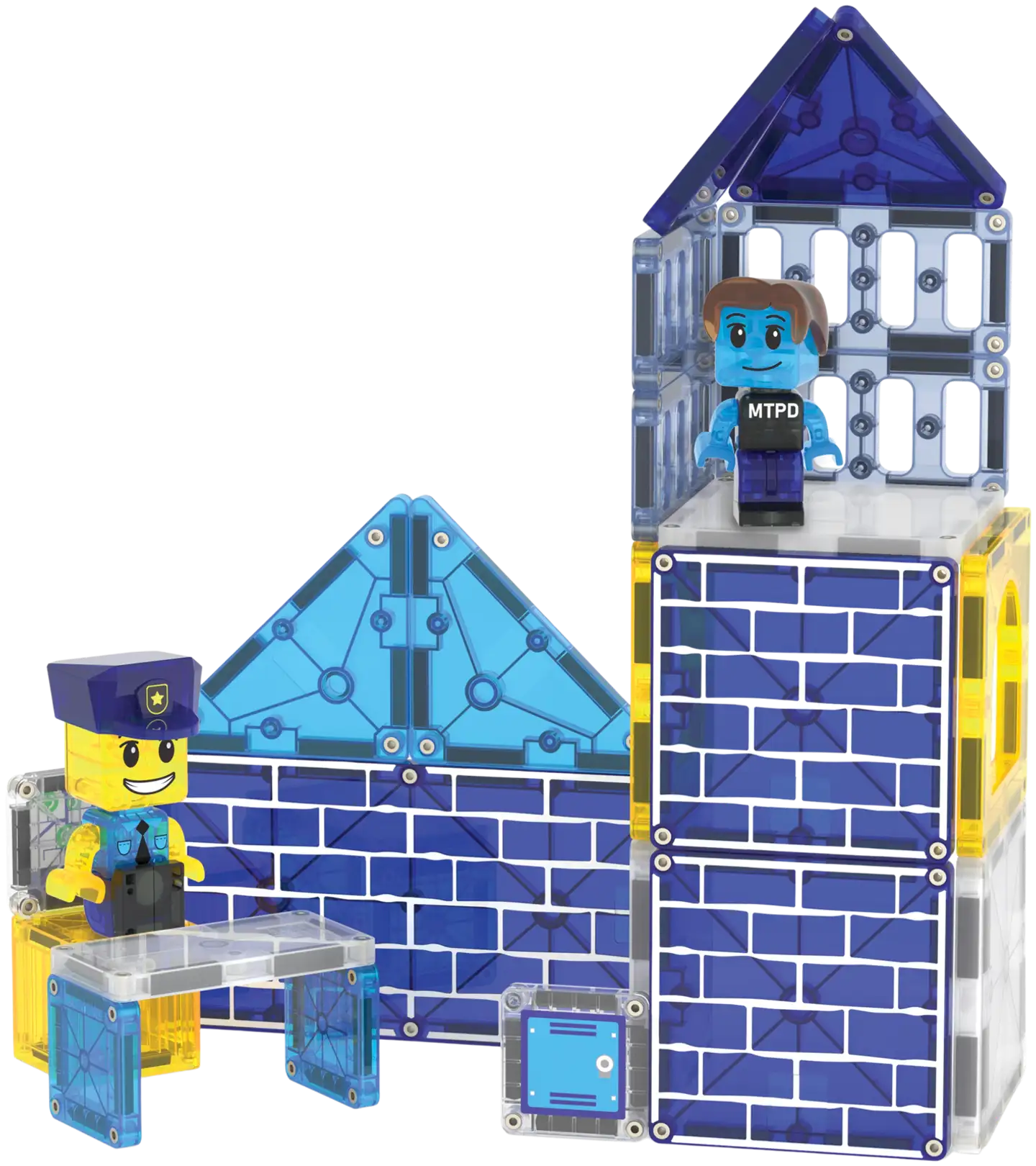 MAGNA-TILES® Poliisiasema magn. rak.sarja 35 osaa - 4