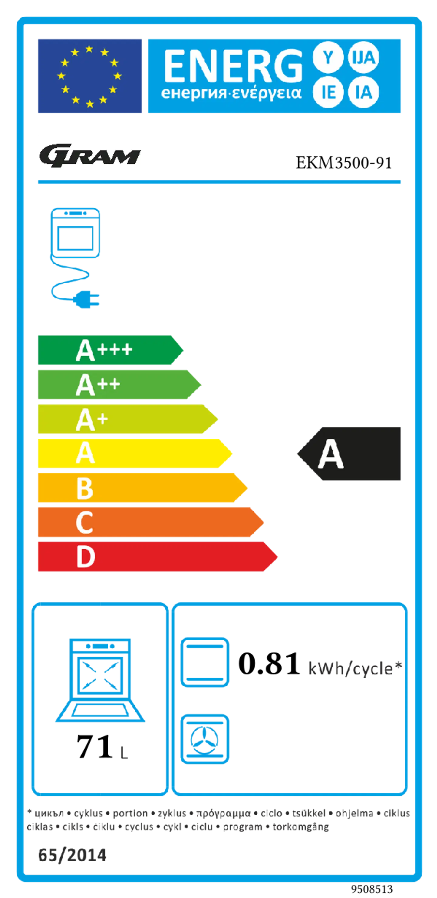 Gram lattialiesi valurauta 50cm EKM 3500-91 valkoinen - 2