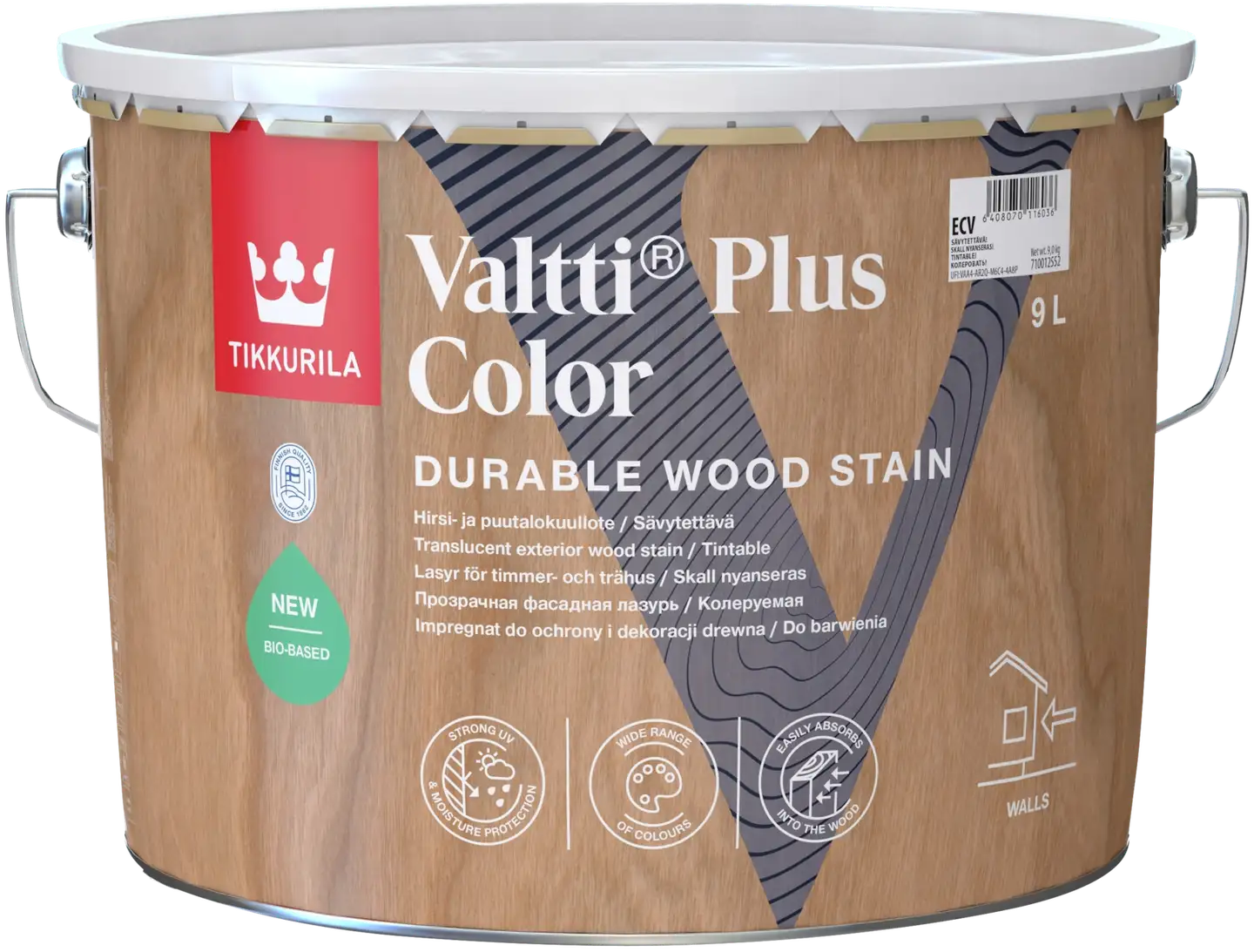 Tikkurila kuullote Valtti Plus Color 9 l ECV sävytettävä