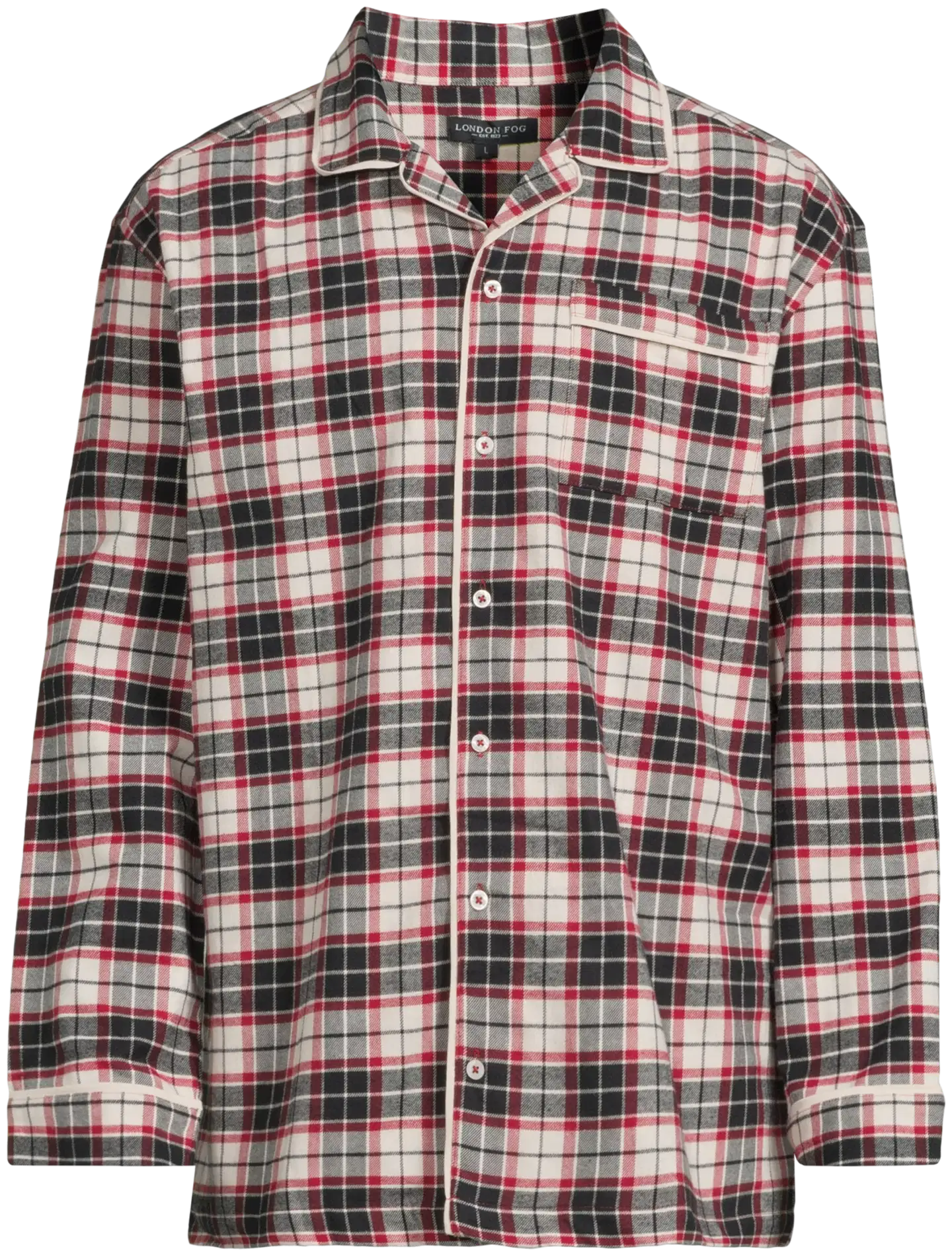 London Fog miesten flanellipyjama 191L422633 - RED/BEIGE - 2
