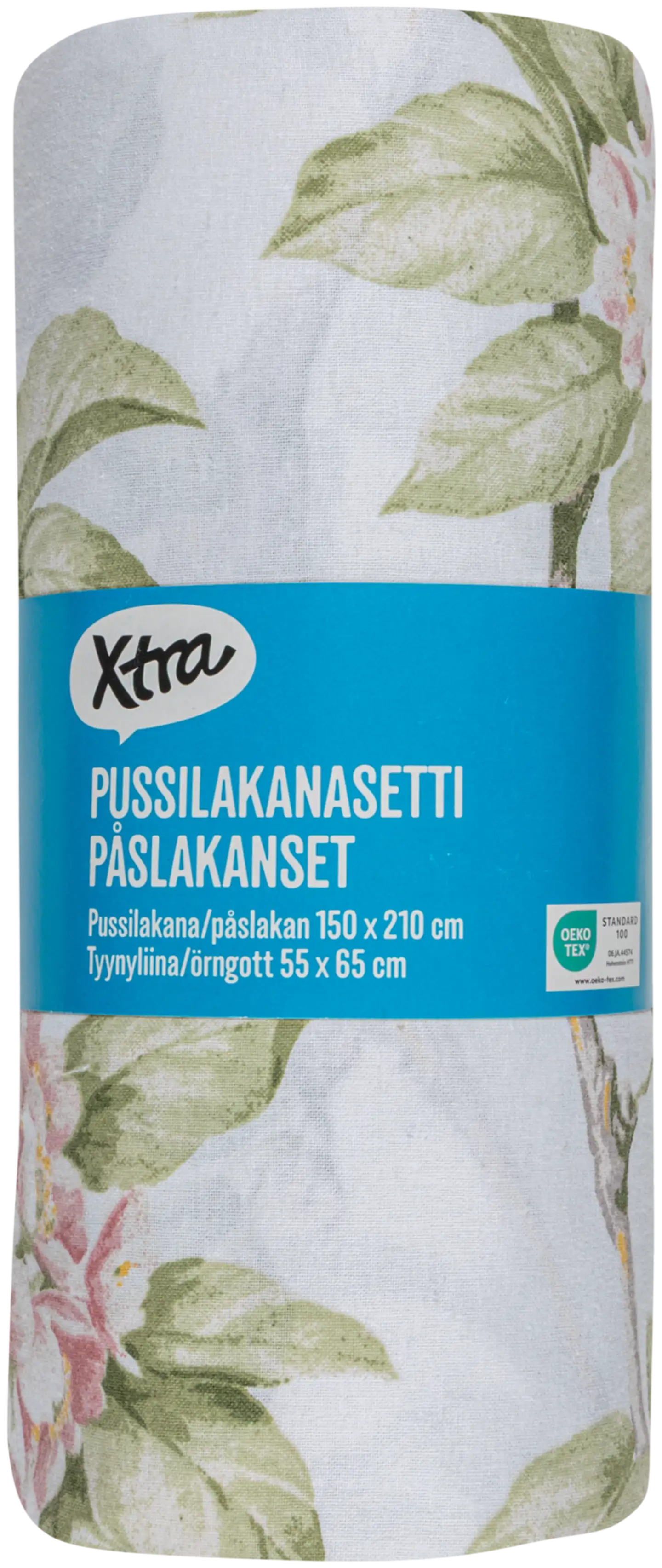 Xtra pussilakanasetti Apple Blossom 150x210 cm vaaleanpunainen - 2