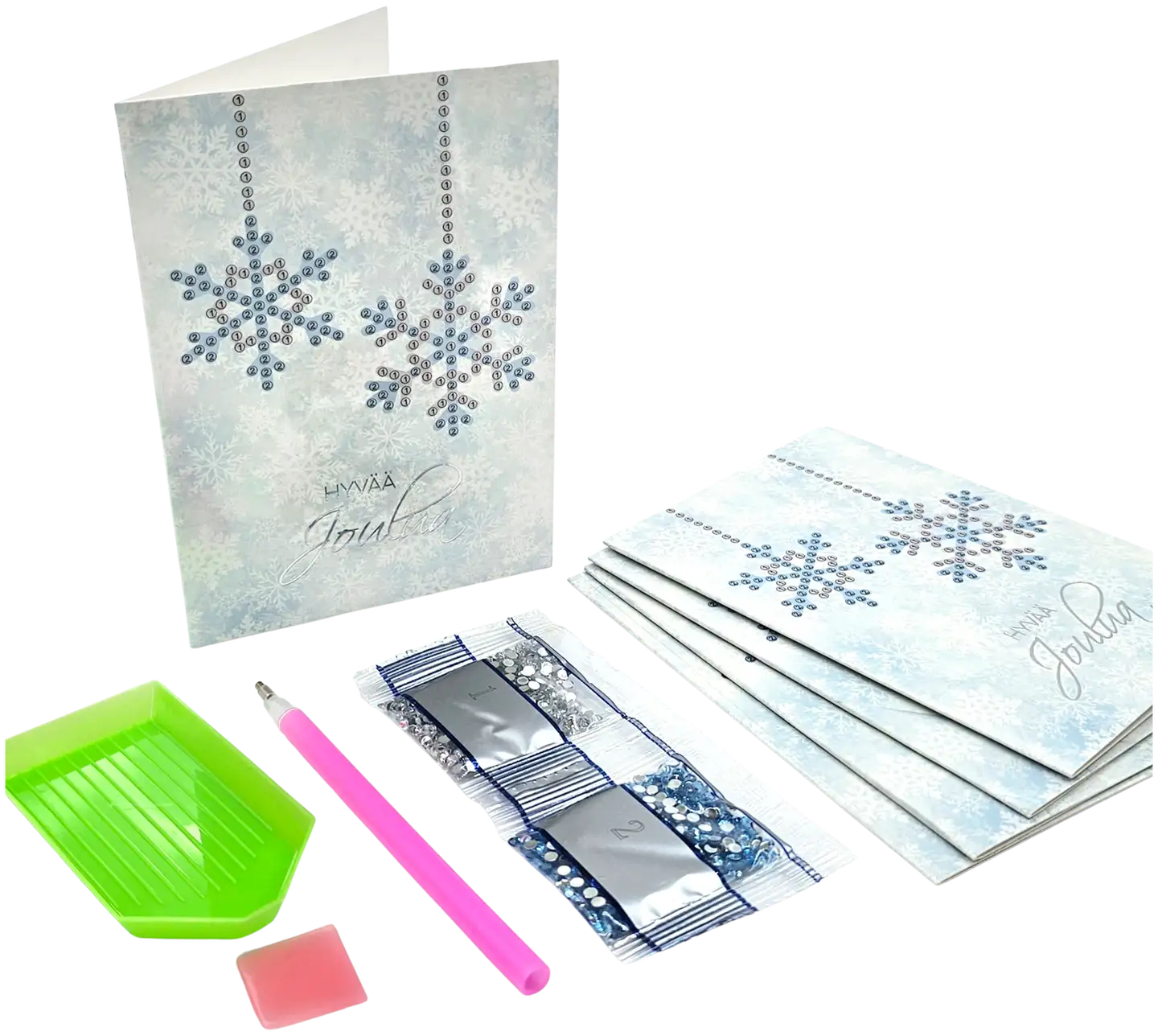 J.K. Primeco timanttimaalauskortti Lumihiutaleet 5kpl - 2