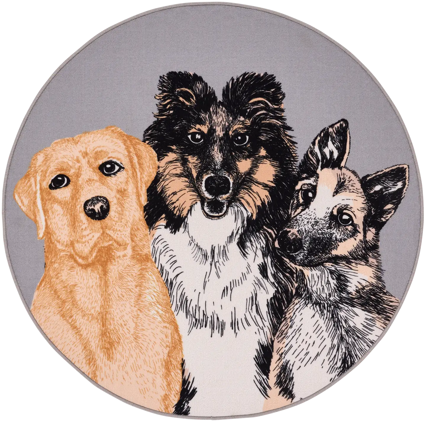 Vallila matto Ystävykset  Ø 133 cm beige - 1