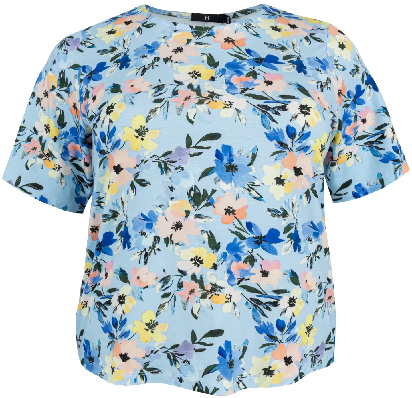 House naisten trikoopusero 213HP03102 - blue flower - 1