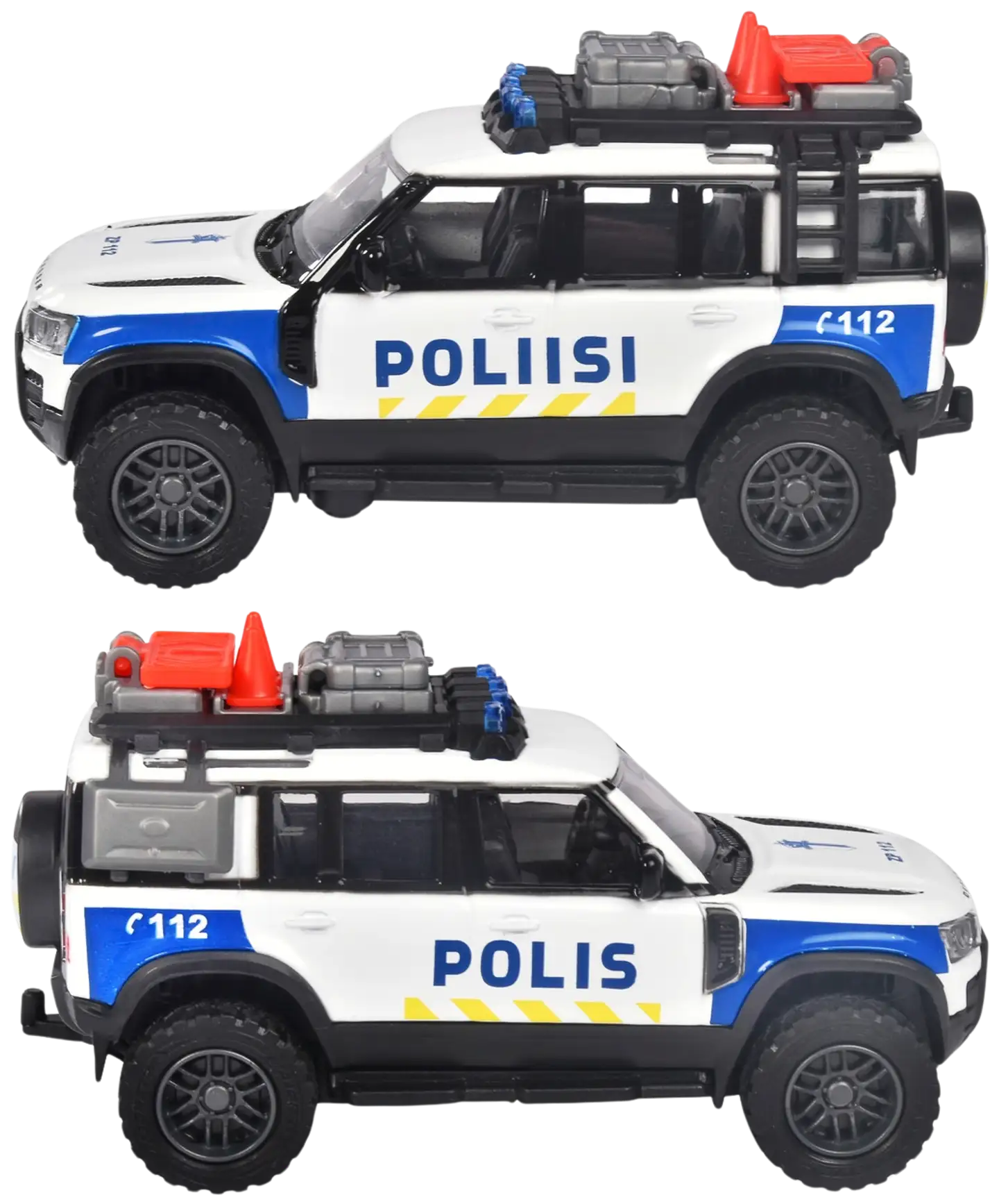 Majorette Grand Series Land Rover, suomalainen poliisiauto, valo- ja äänitoiminto, 12,5 cm - 4