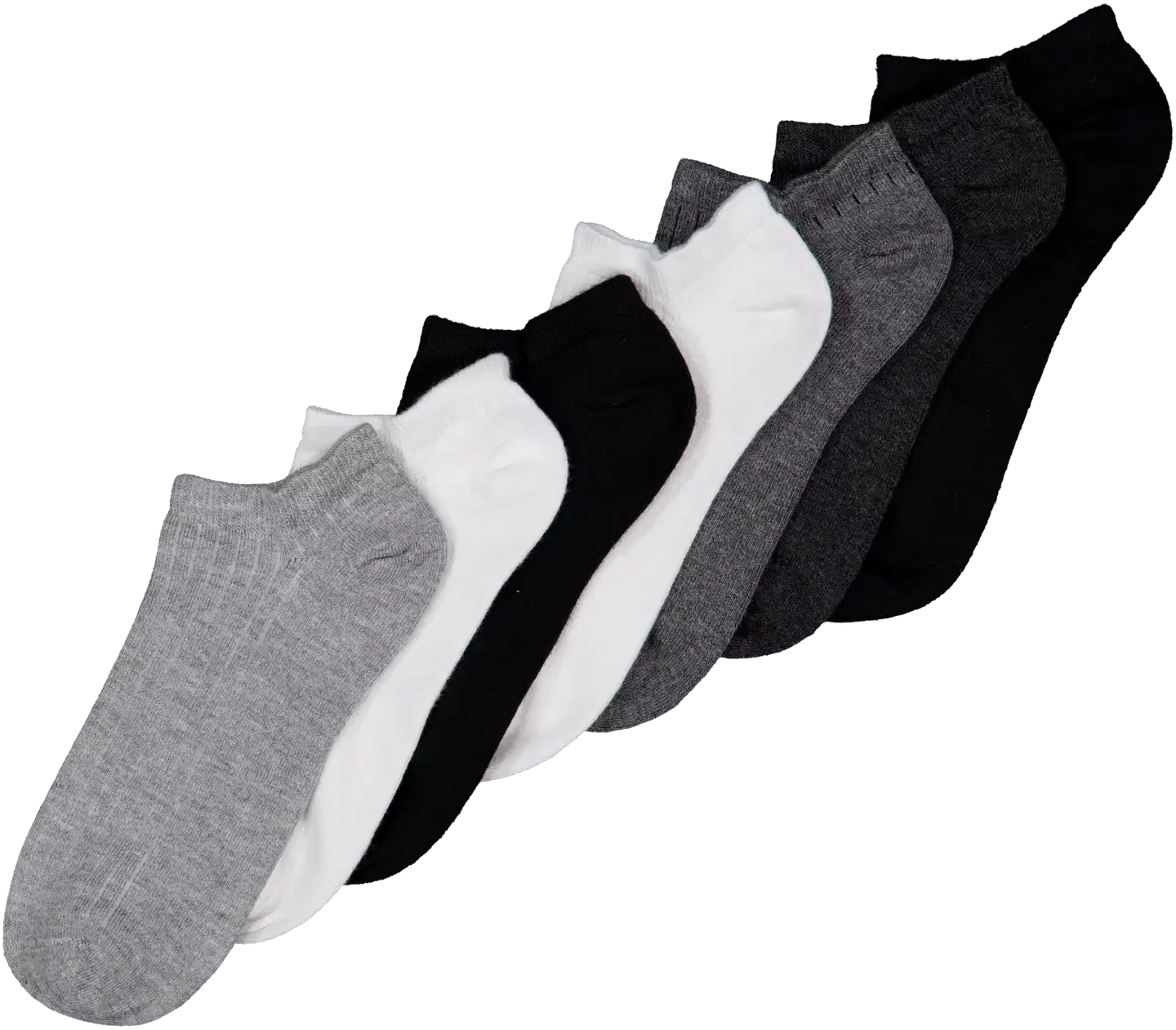 House naisten sneakersukat 214H062604 7-pack - BLACK/WHITE/GREY