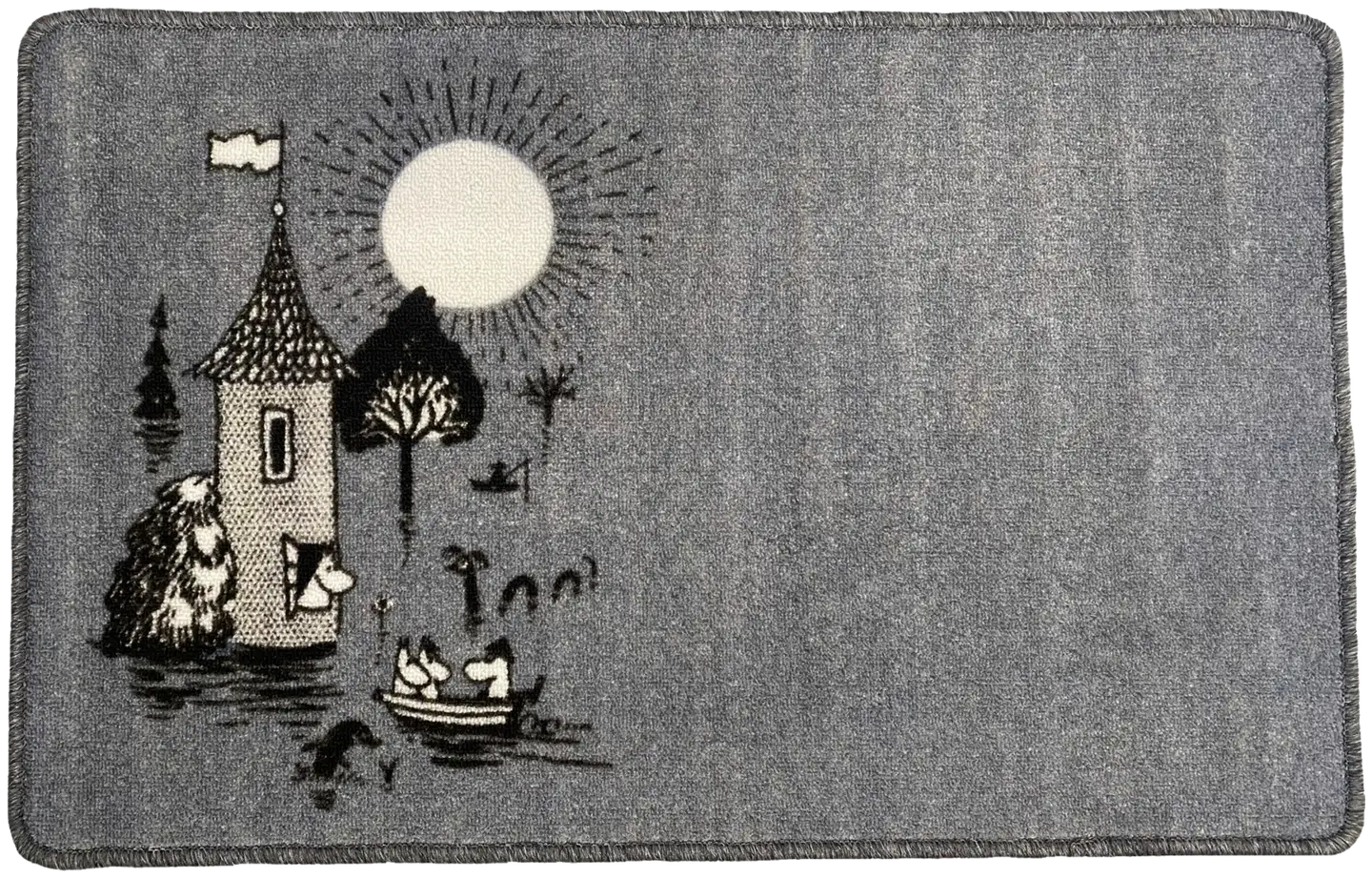 Muumi kynnysmatto Suuri Tulva 50x80cm t.harmaa