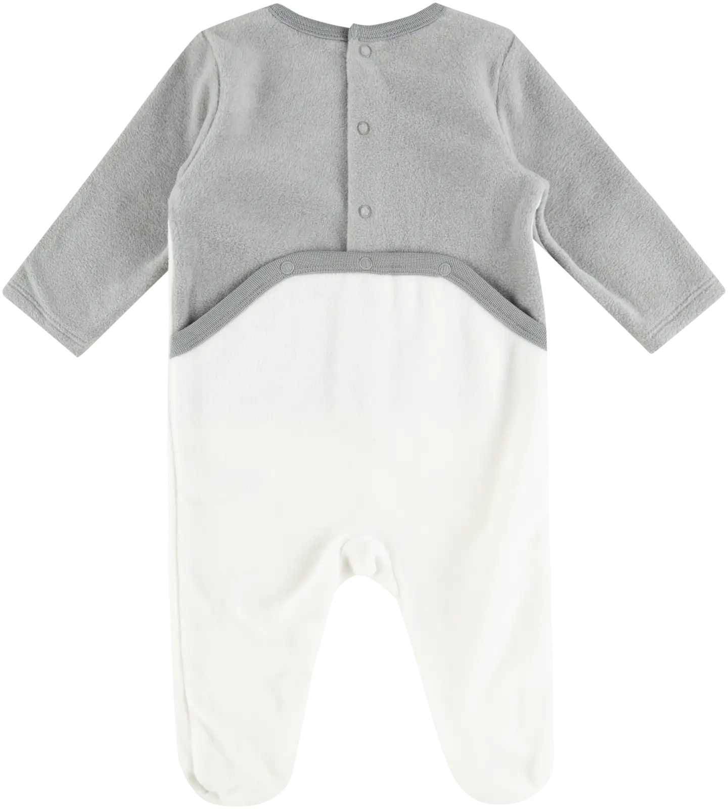 TEX BABY vauvojen potkupuku velour Nalle - GREY CHINE - 3