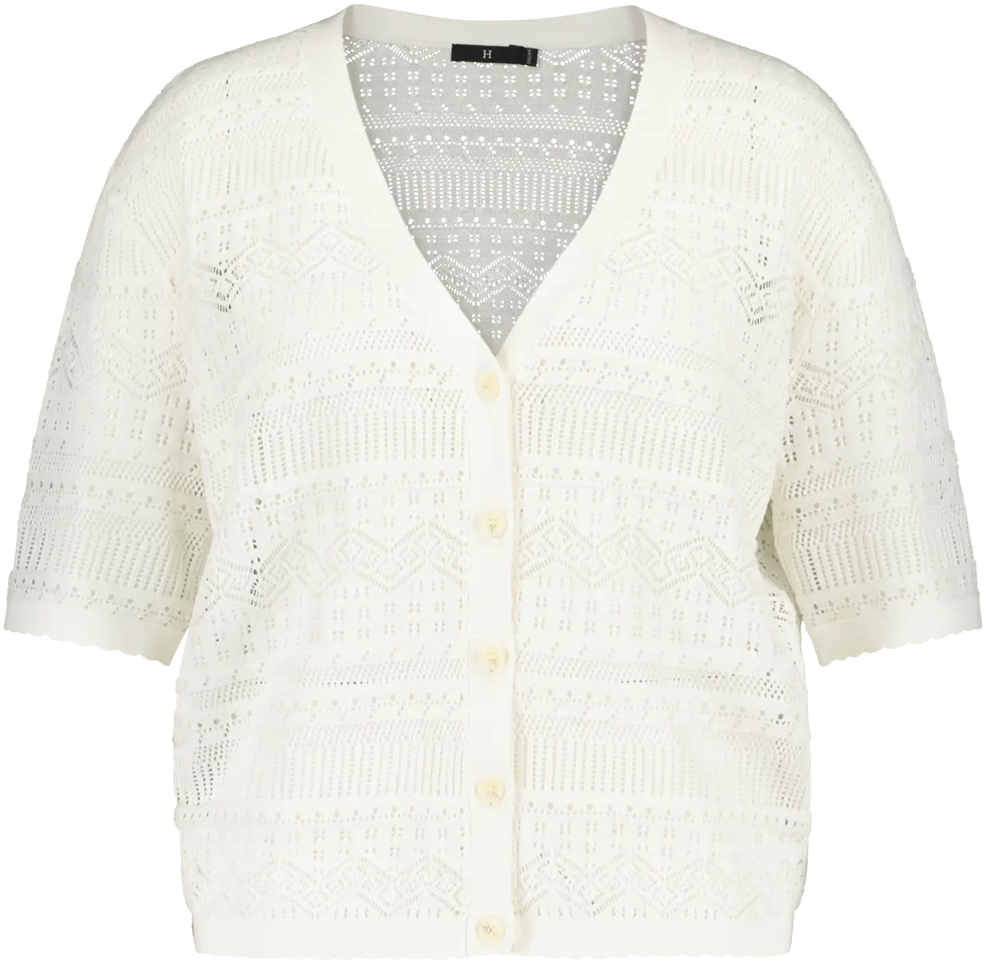 House naisten pitsineuletakki 213HP16149, D-mitoitus - Cloud Dancer 11-4201 TCX - 1