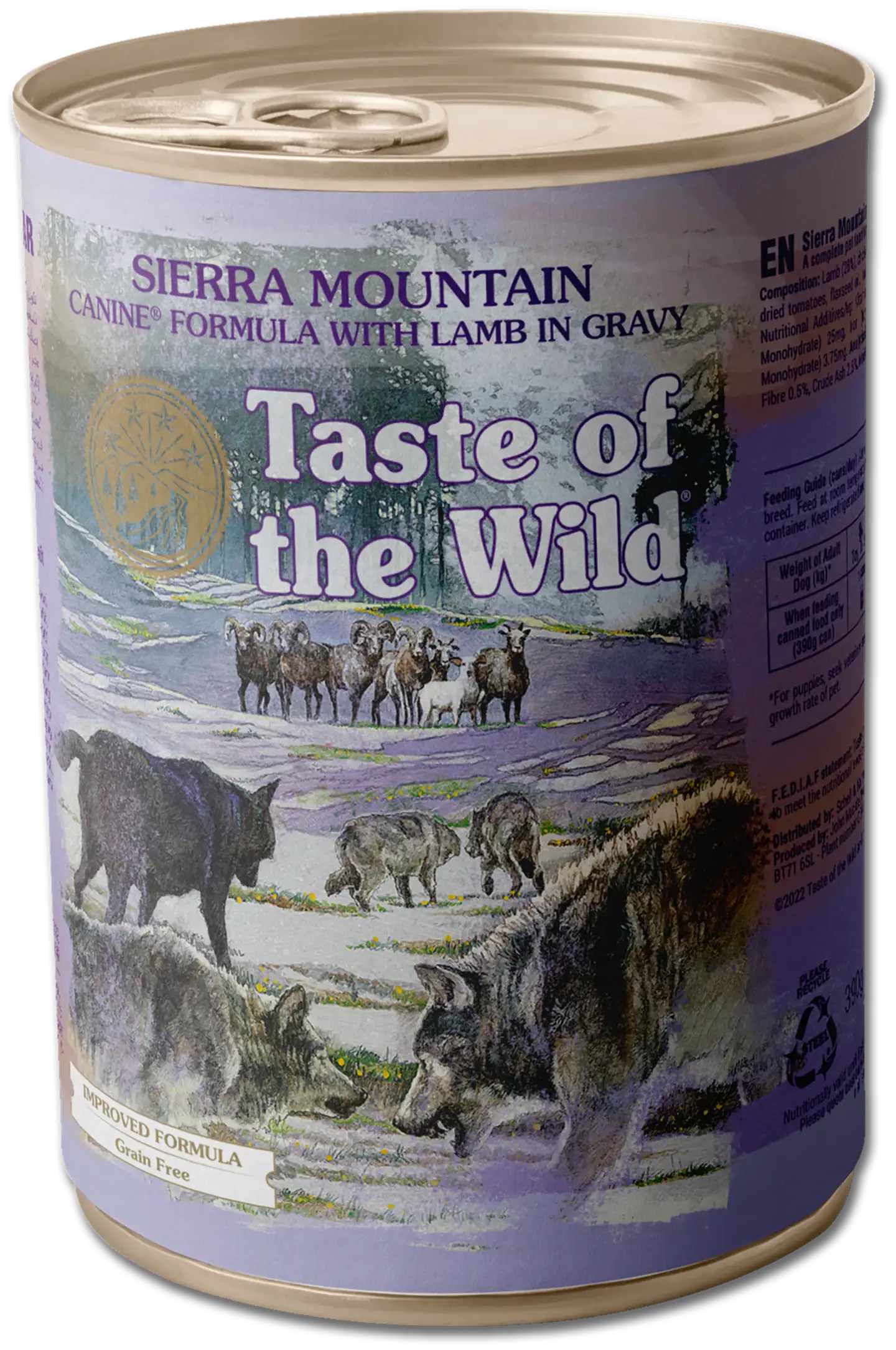 Taste of the wild wetlands sierra mtn 390g can