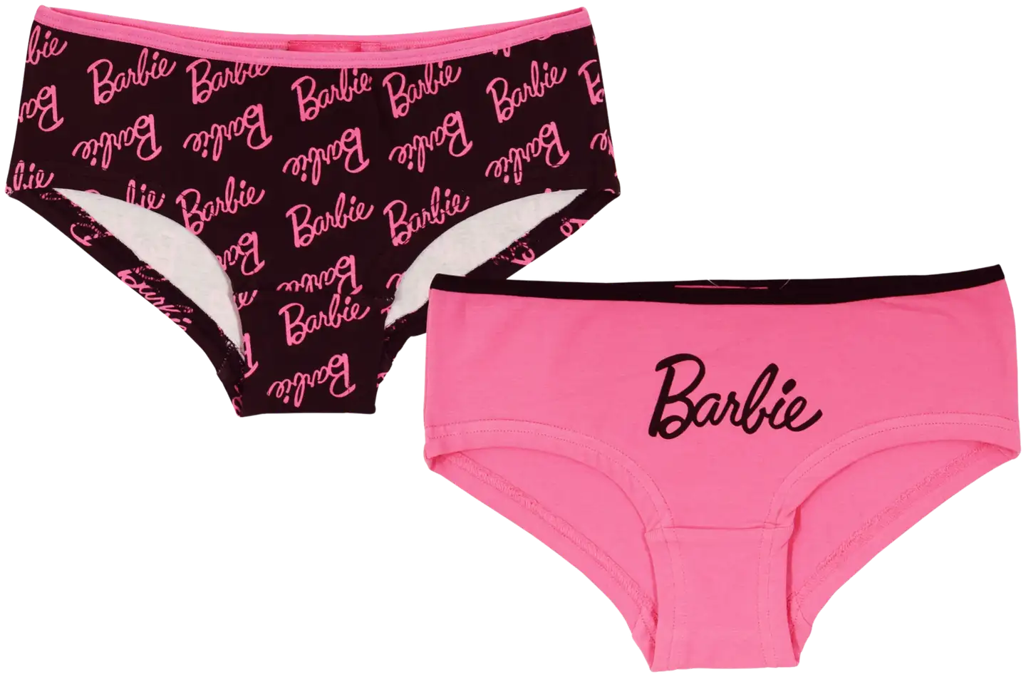 Barbie lasten hipsterit 2-pack - Musta/pinkki