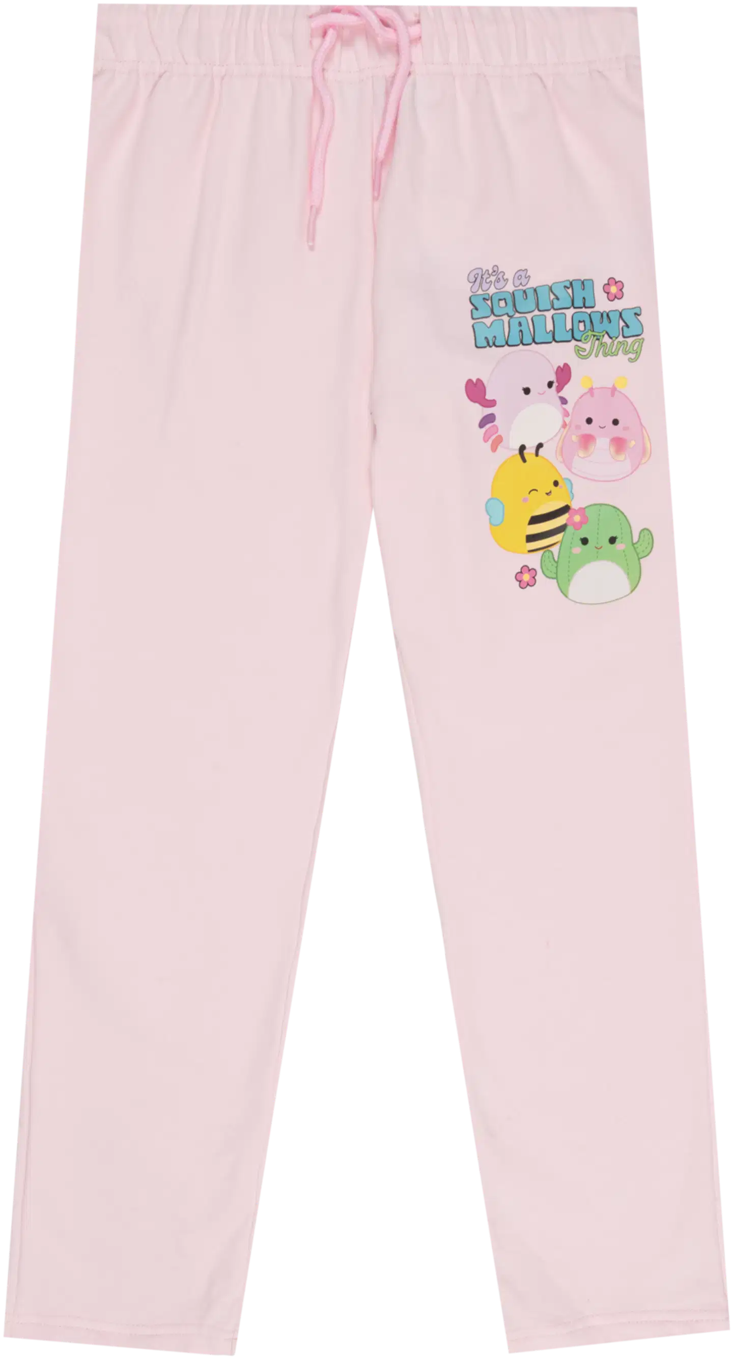 Squishmallows lasten leveät collegehousut A9-0601 - pink - 1