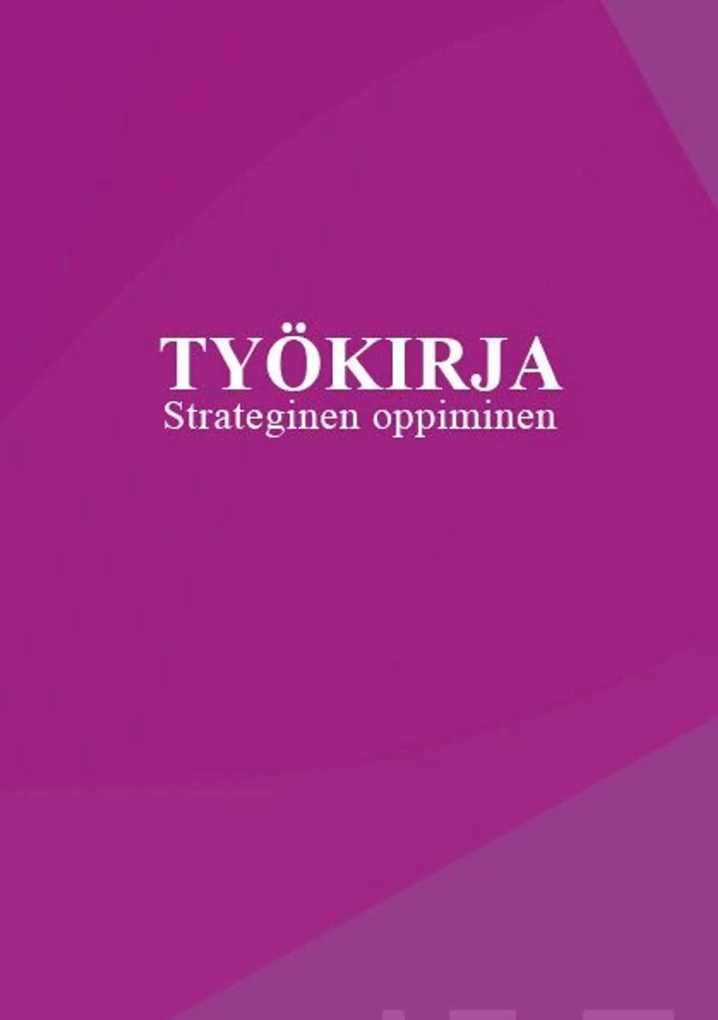 Koskinen, Työkirja - Strateginen oppiminen