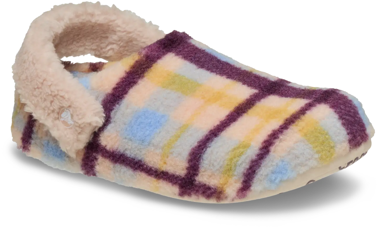 Crocs naisten tohveli Classic Cozzzy Plaid Slipper - Pink Caramel - 4