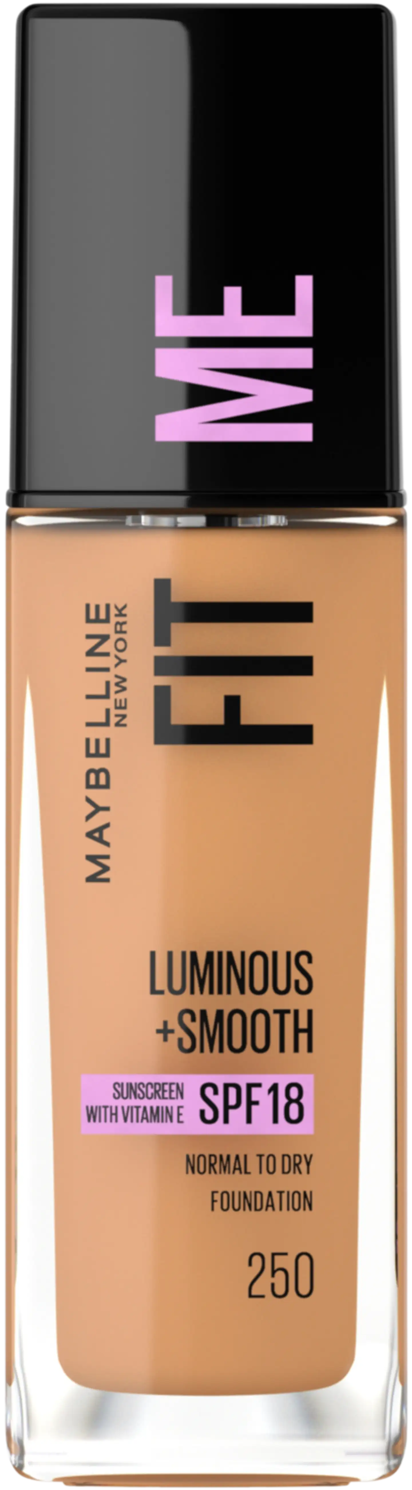 Maybelline New York  Fit Me Luminous & Smooth  250 Sun Beige -meikkivoide 30ml - 1