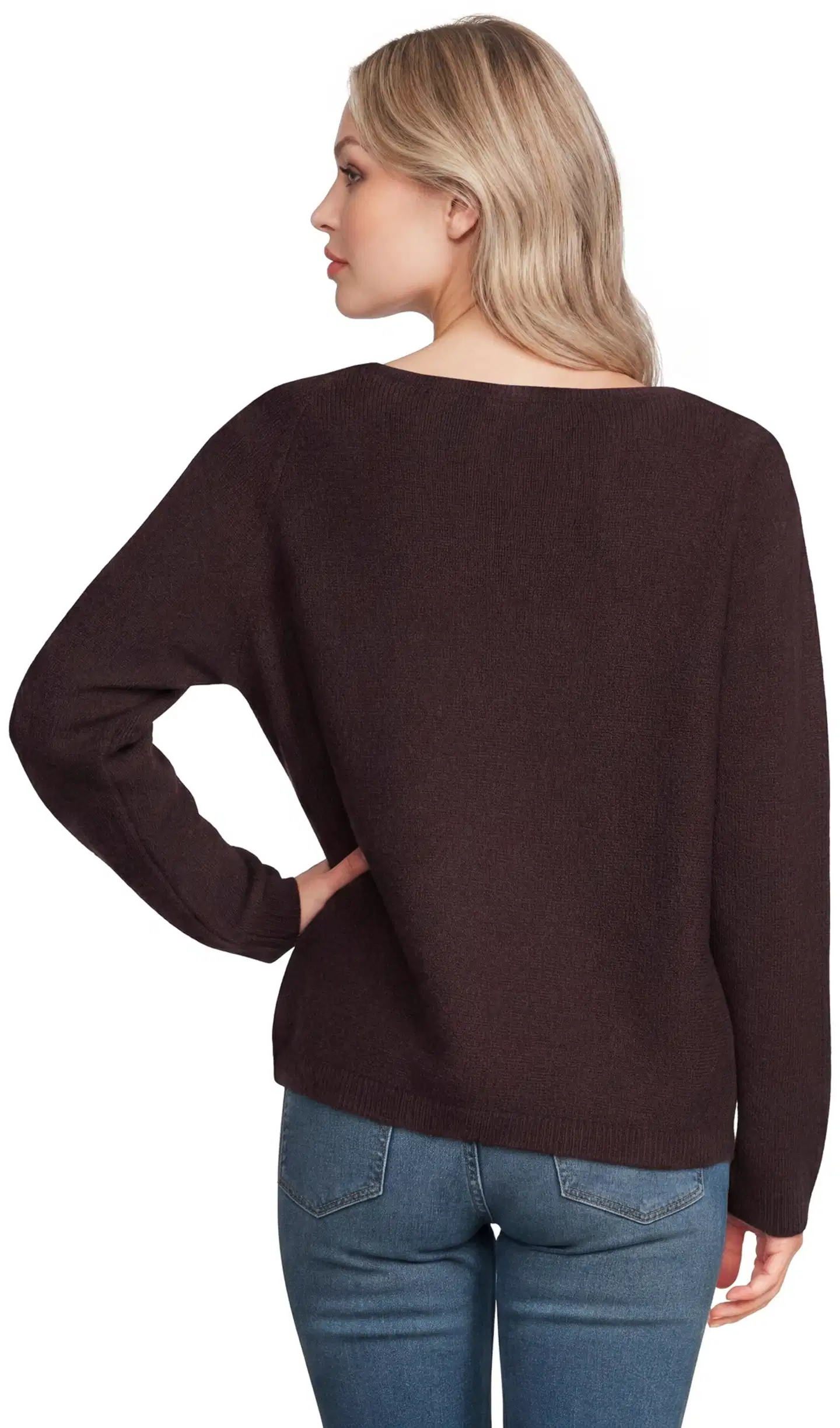 House naisten lepakkoneule 213H264011 - wine red - 3