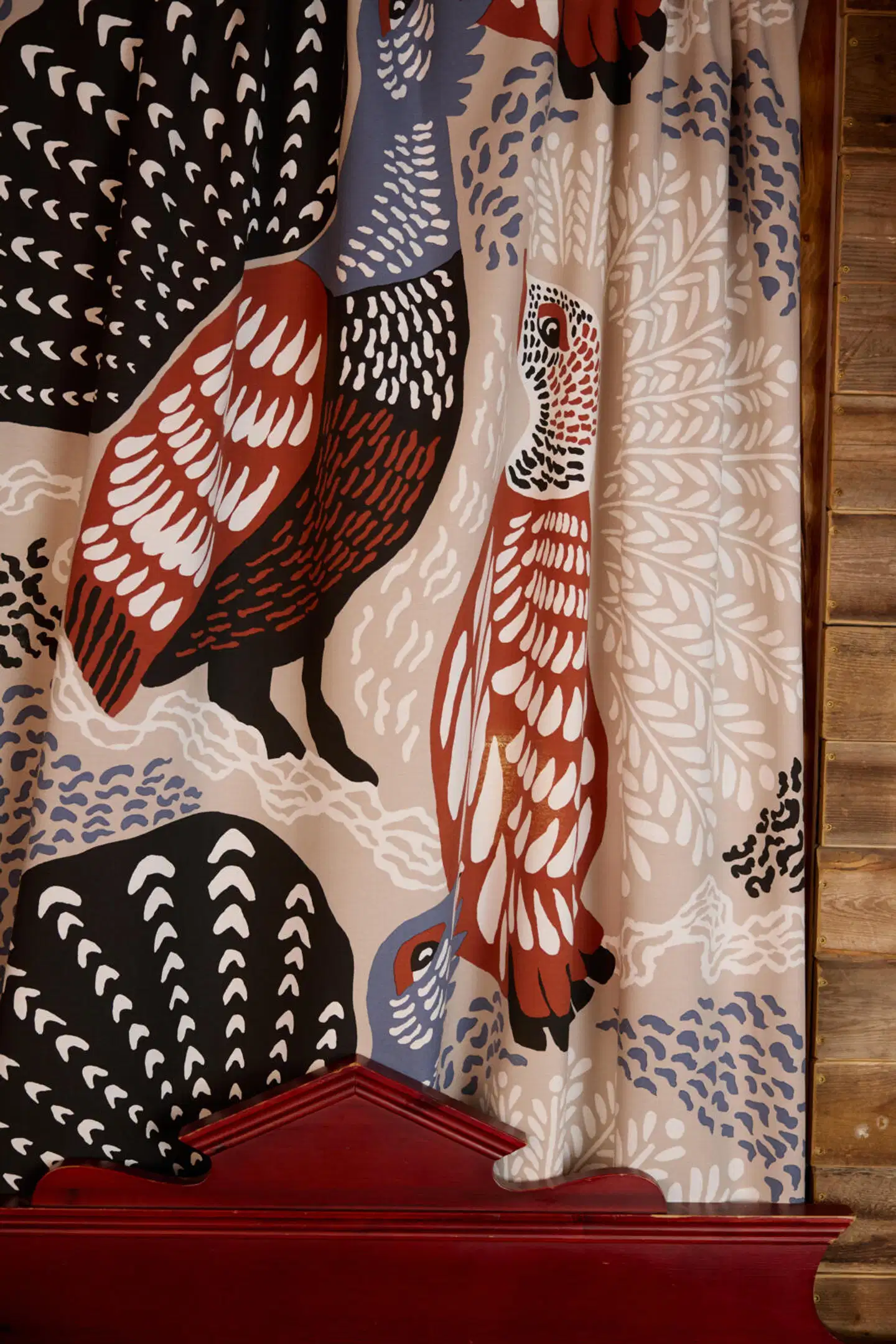 Sivuverho Metsänvartijat 140x250 cm beigeblue - 2