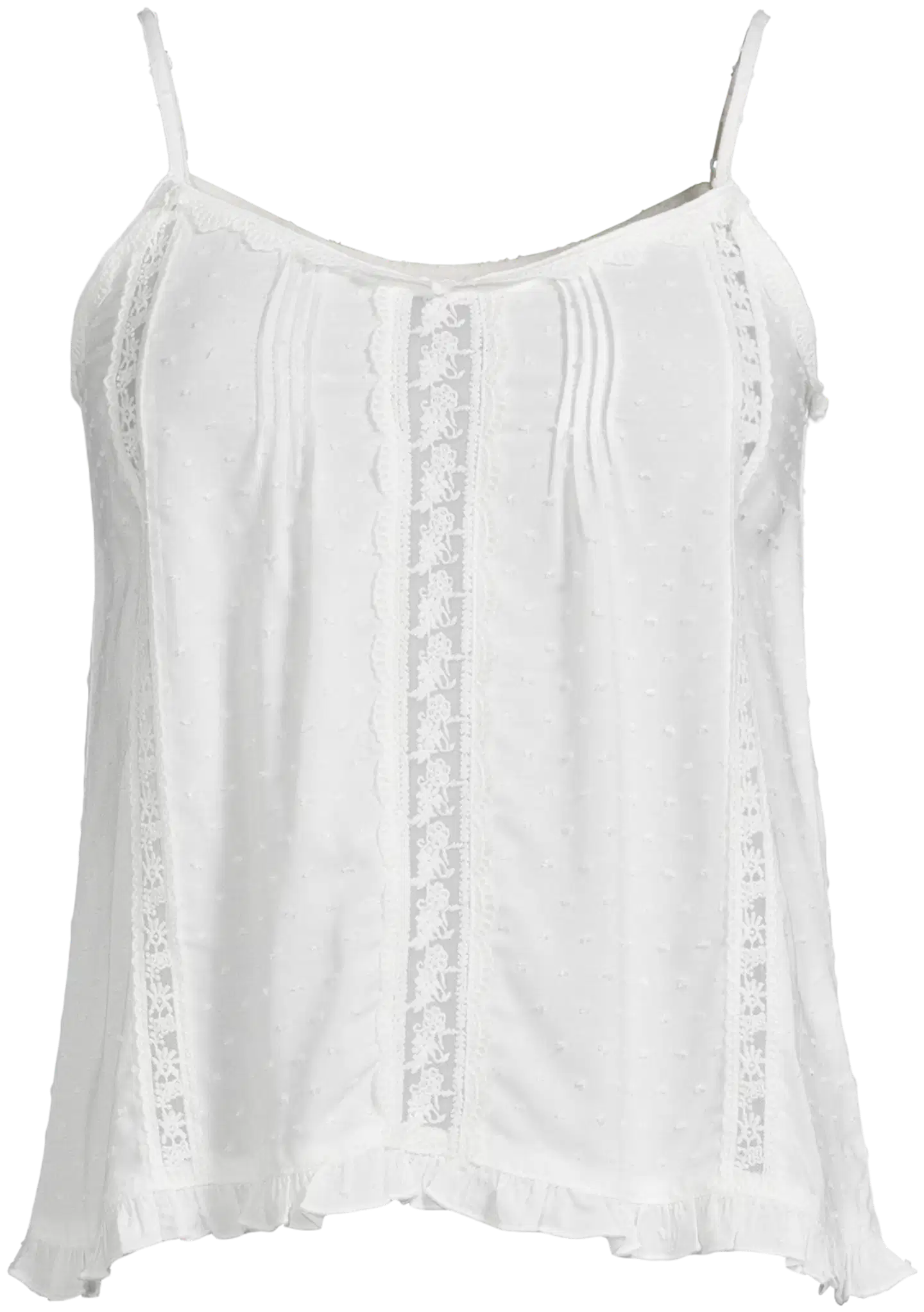 WKLY. naisten toppi pitsisomisteilla 228W160626 - WHITE - 2