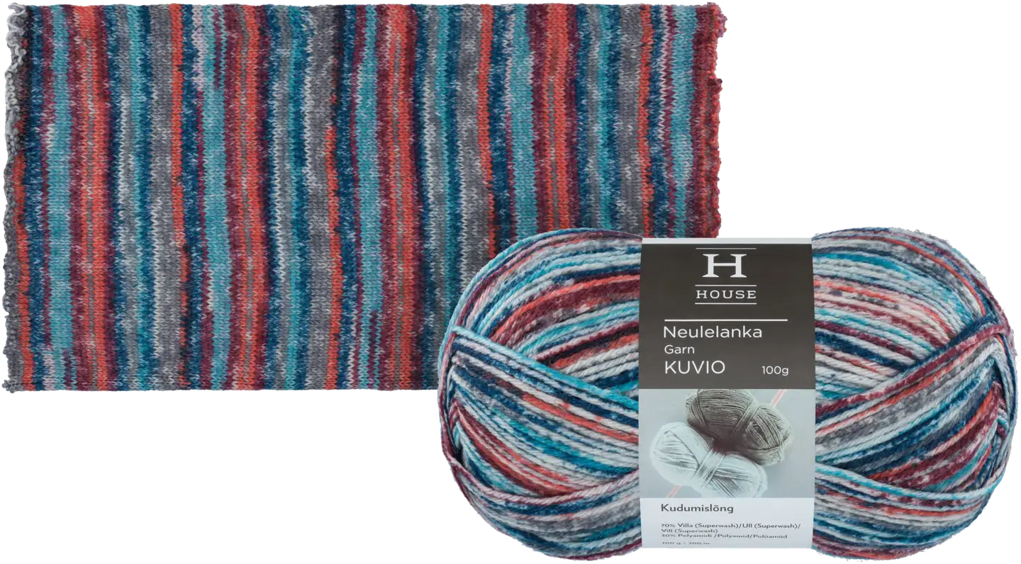 House lanka villasekoite Kuvio 100 g Blue/red/gray 32198 - 3