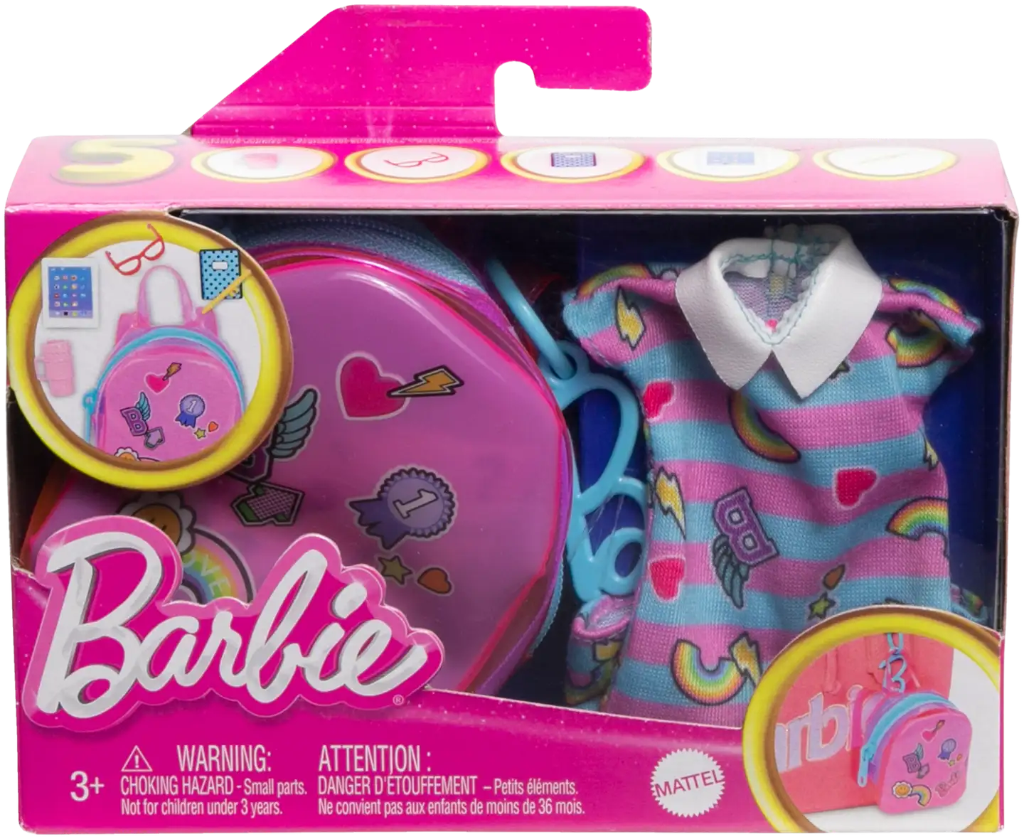 Barbie muotisetti vaate ja asusteita Premium Fashion, erilaisia - 3